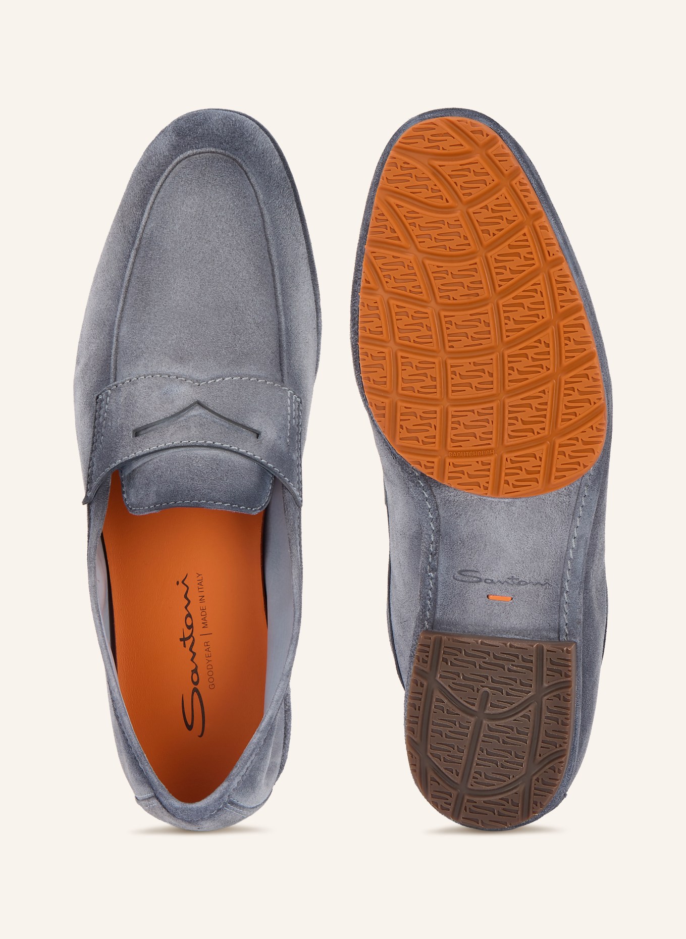Santoni Mocassins CARLO: BLEU CLAIR