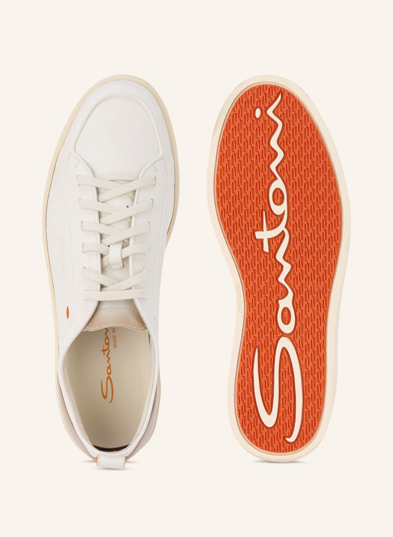 Santoni Sneaker MONTECARLO: WIT / LICHTGRIJS