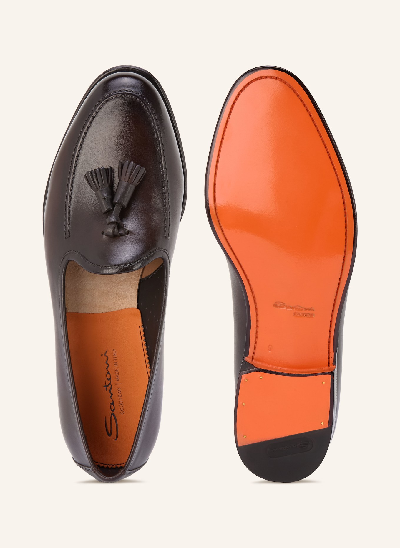 Santoni Loafer ANDREW: MARRON FONCÉ
