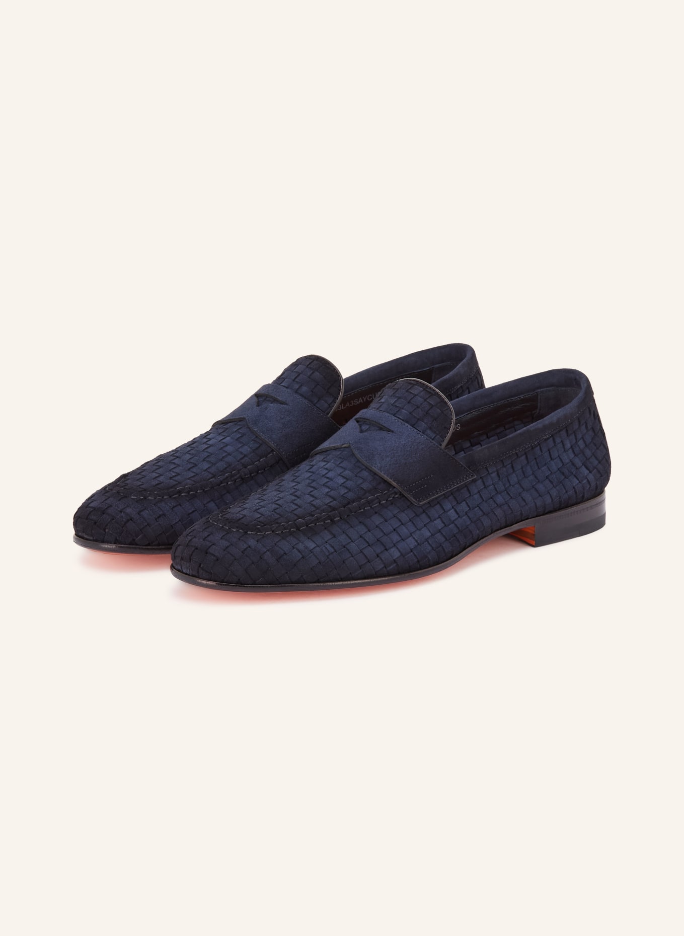 Santoni pennyloafer: DONKERBLAUW