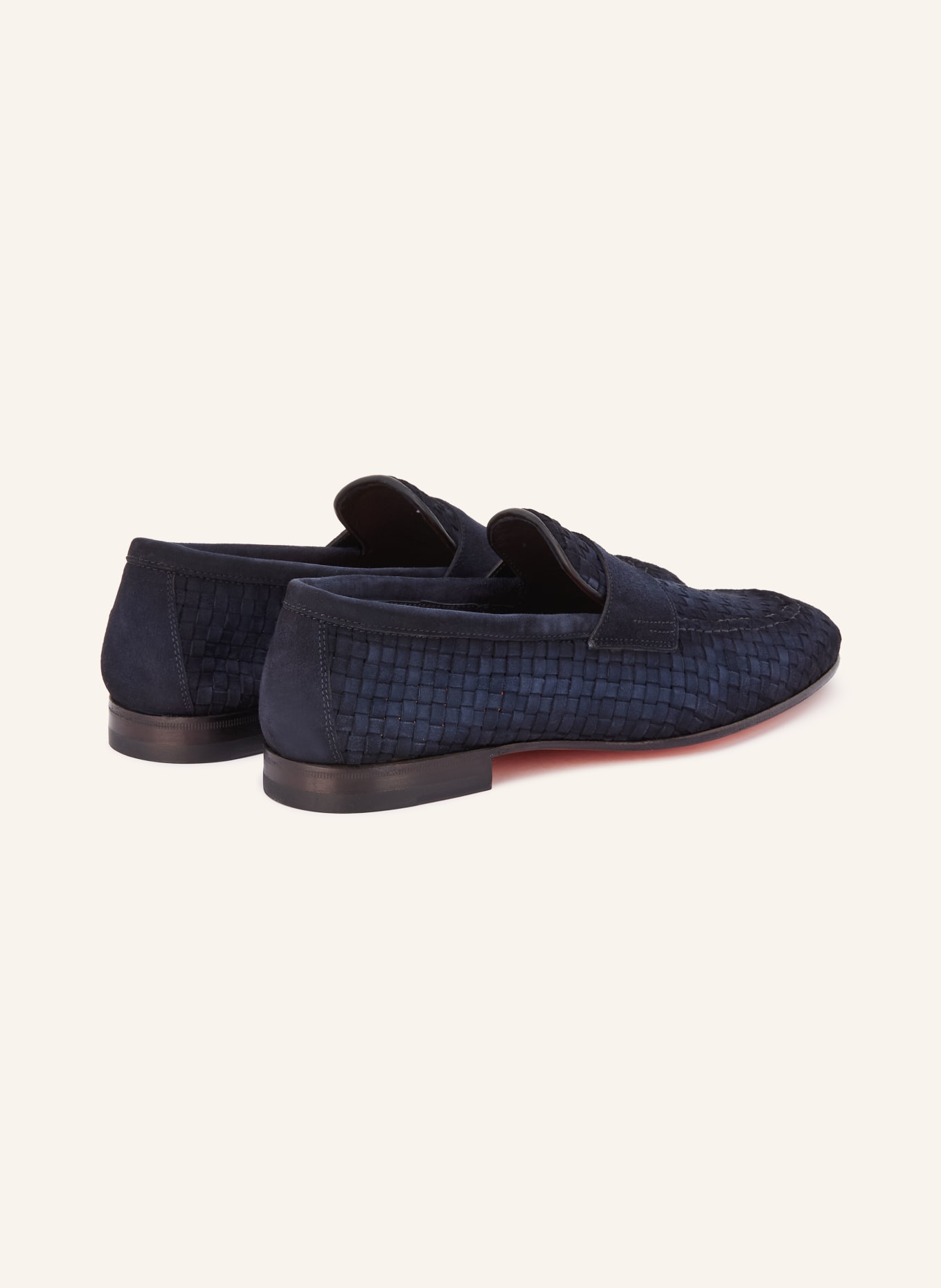 Santoni pennyloafer: DONKERBLAUW
