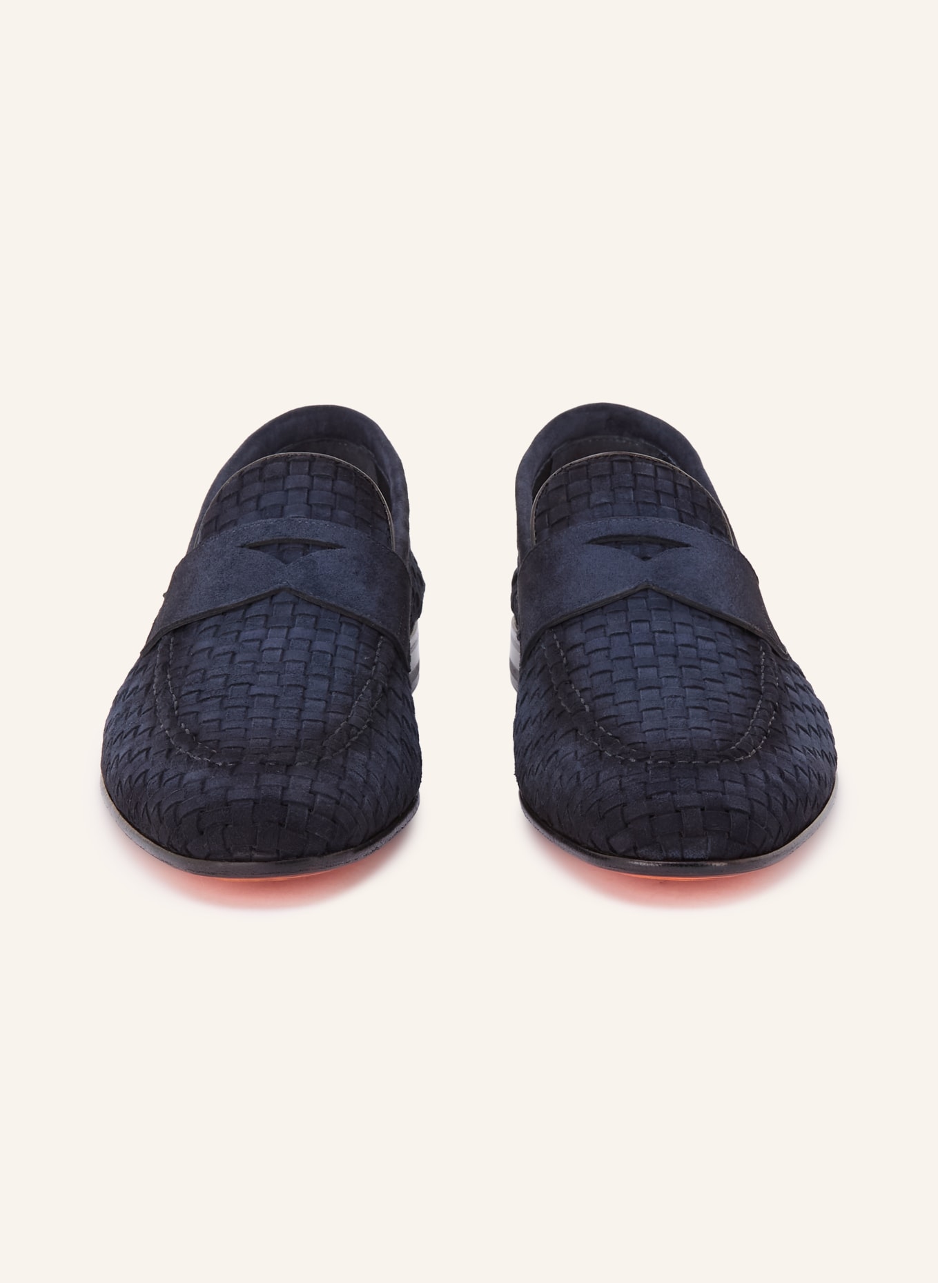 Santoni pennyloafer: DONKERBLAUW