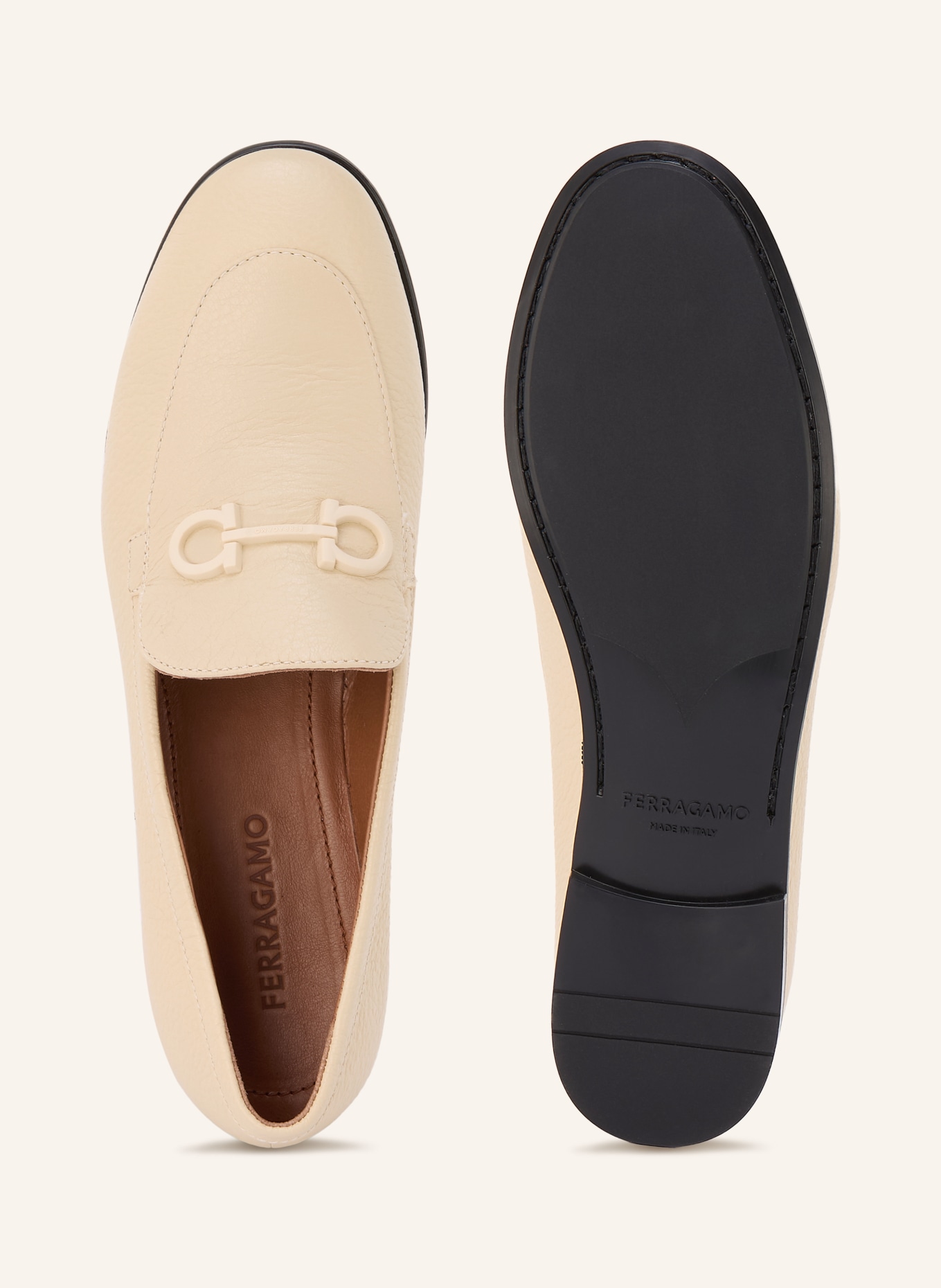 FERRAGAMO Loafer SOLDY: LICHTBRUIN