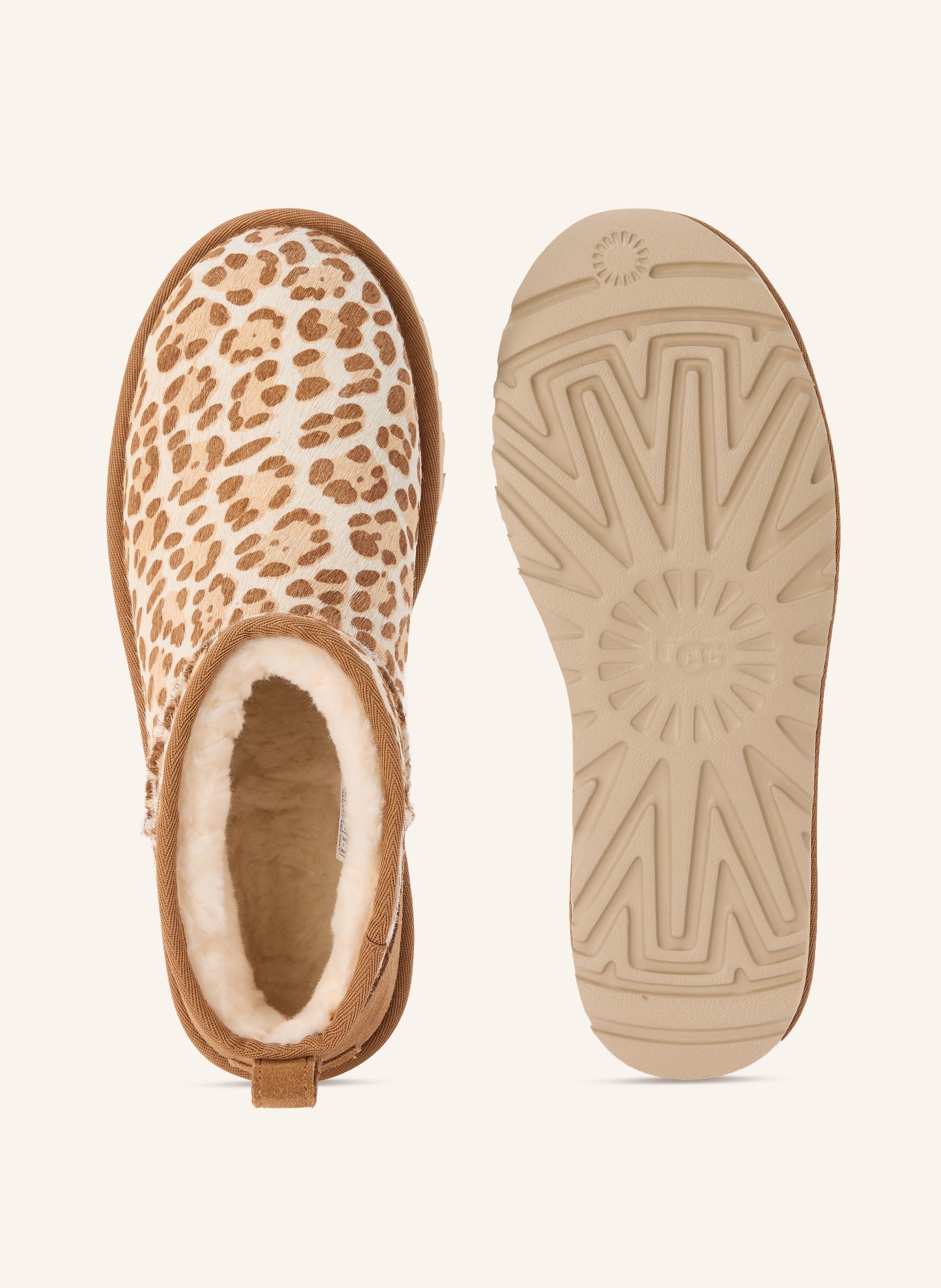 UGG Boots CLASSIC ULTRA MINI PLAINS: BRAUN / HELLBRAUN / BEIGE