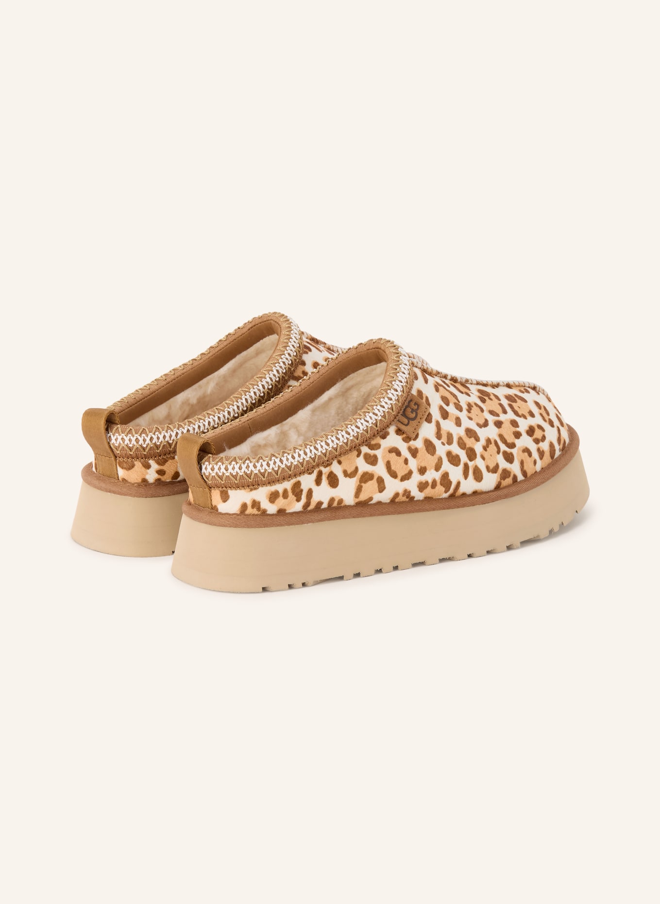 UGG Plateau-Pantoletten TAZZ: CREME / HELLBRAUN / BRAUN