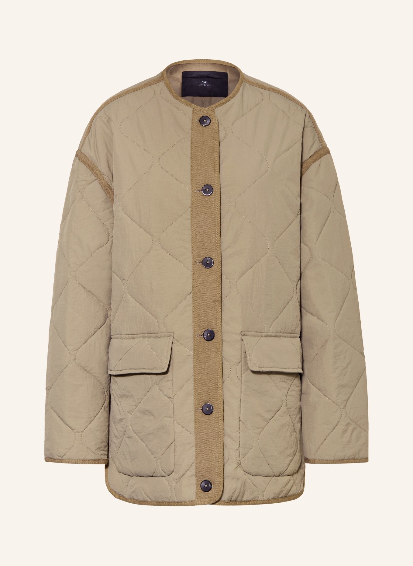 WITHBLACK Prošívaná bunda SANDY: OLIVOVÁ