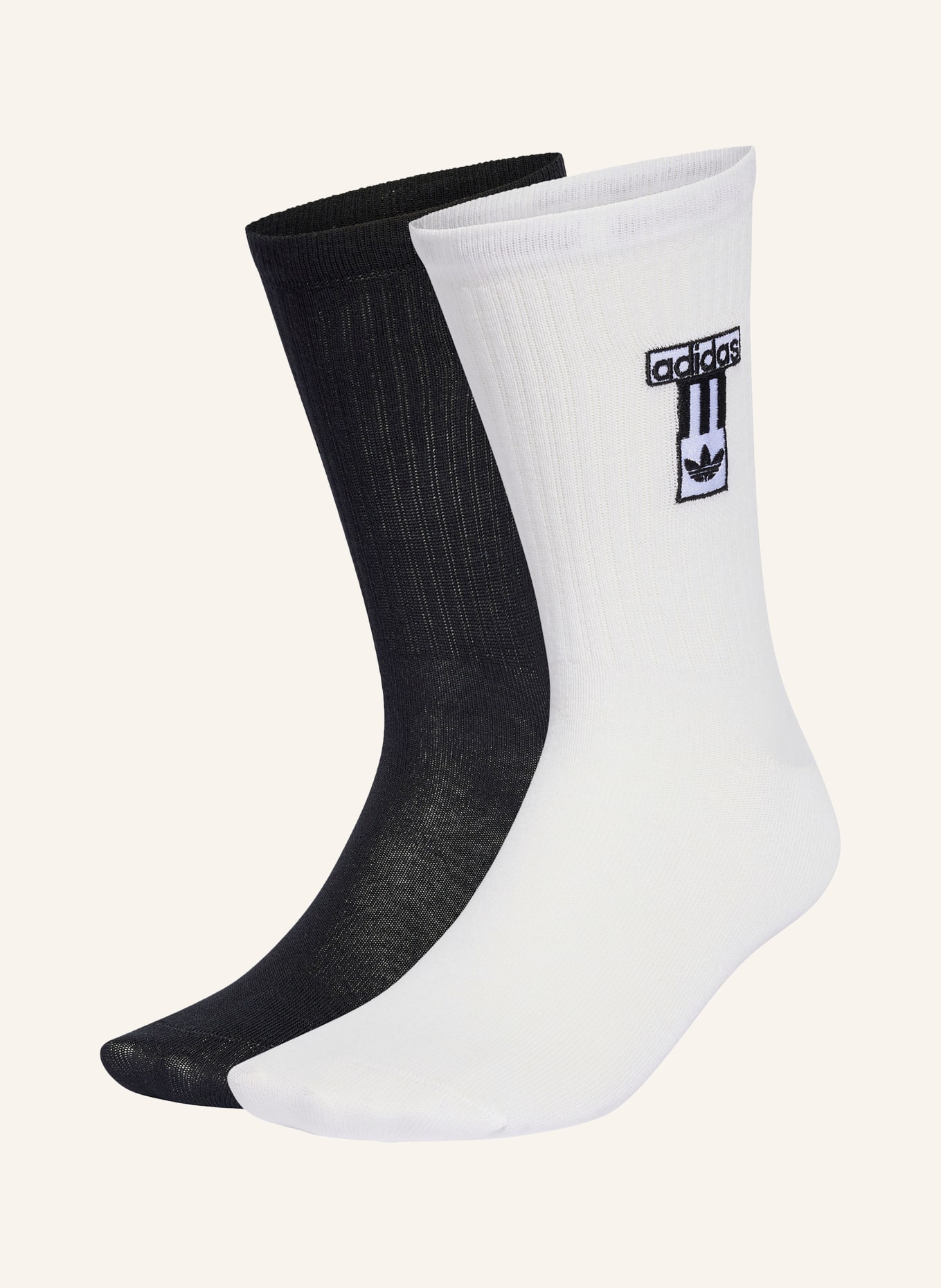 adidas Originals Set van 2 sokken ADIBRK CREW: ZWART / WIT