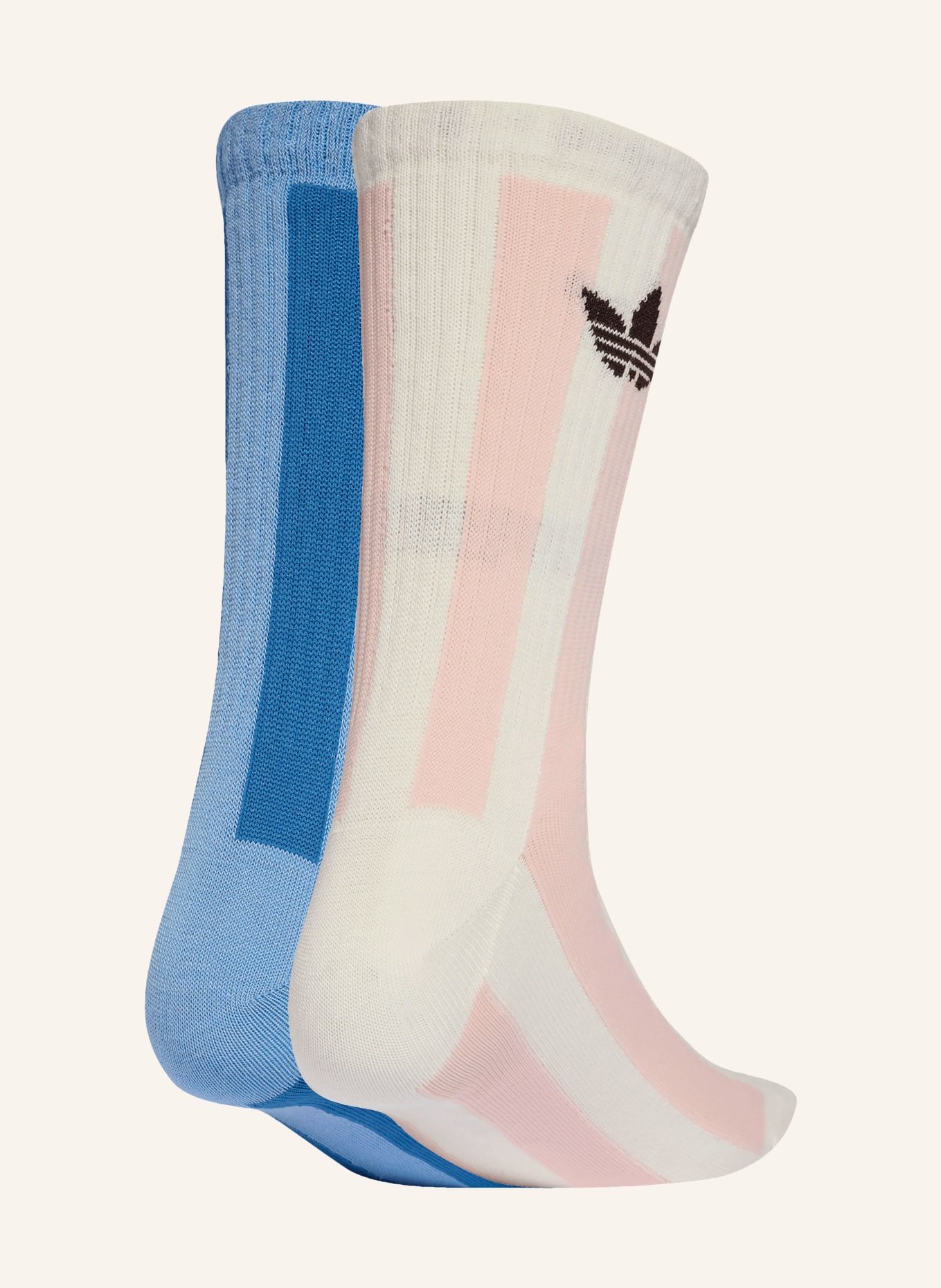 adidas Originals 2er-Pack Socken STRIPED CREW: LACHS / HELLBLAU / WEISS