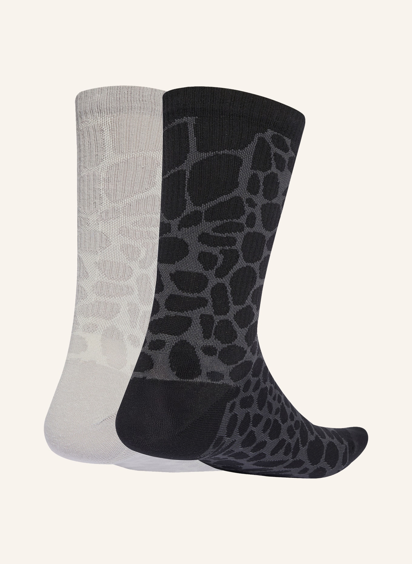adidas Originals 2er-Pack Socken CROCO: SCHWARZ / HELLGRAU