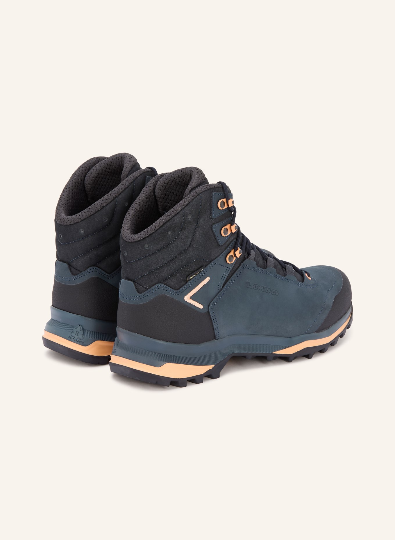 LOWA Bergschuhe LADY LIGHT EVO GTX: DUNKELBLAU / HELLORANGE