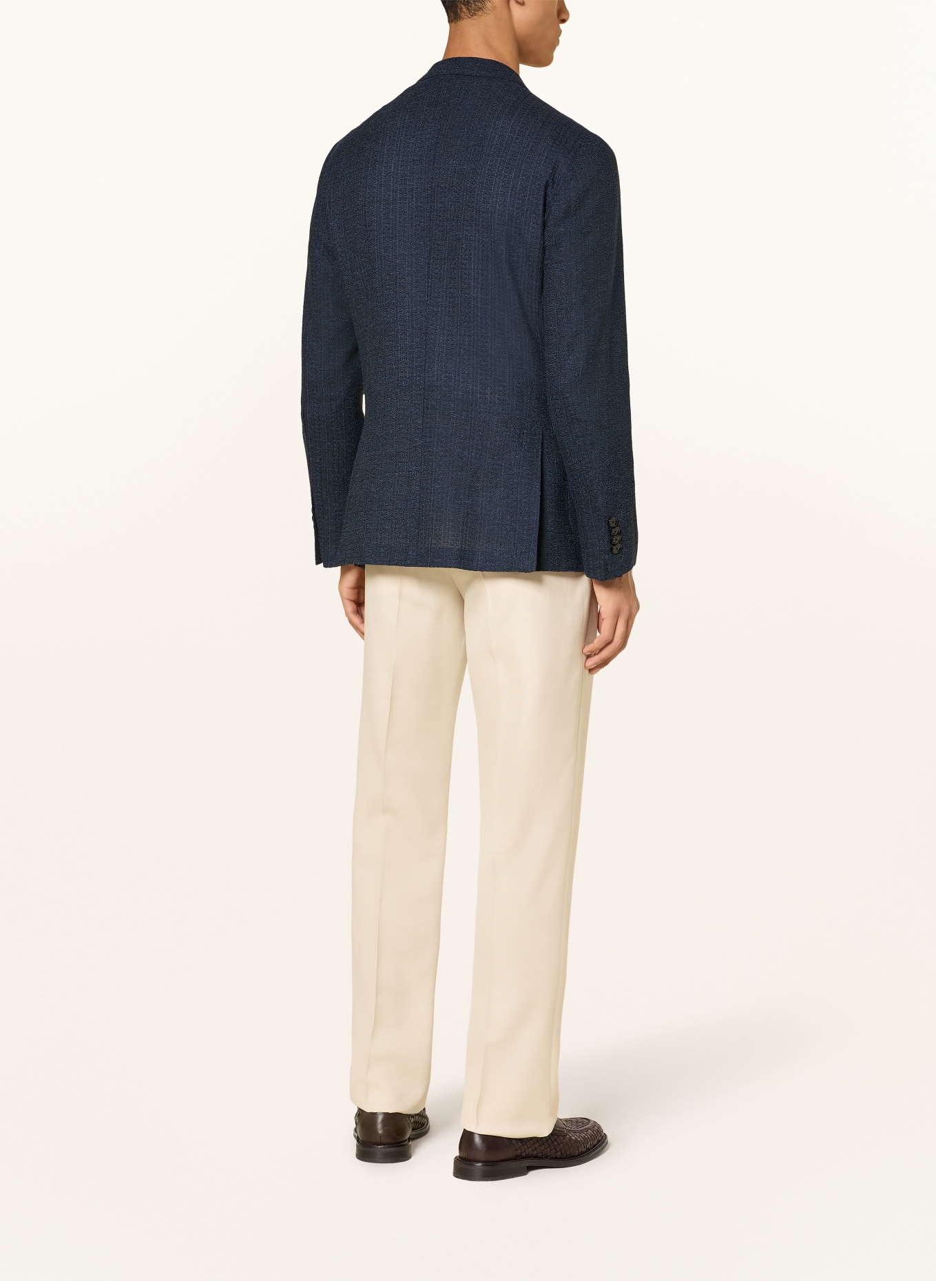 LARDINI Stricksakko Extra Slim Fit: DUNKELBLAU