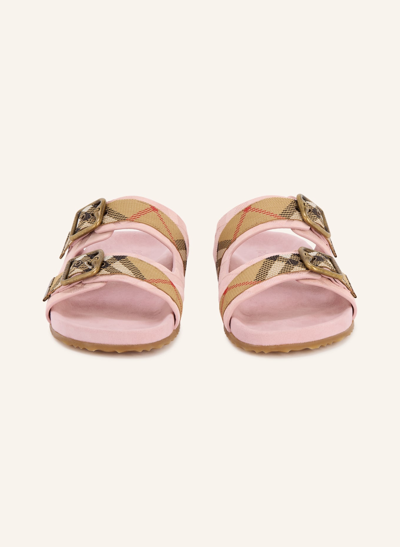 BURBERRY Pantoletten URCHIN: ROSÉ / CAMEL / ROT