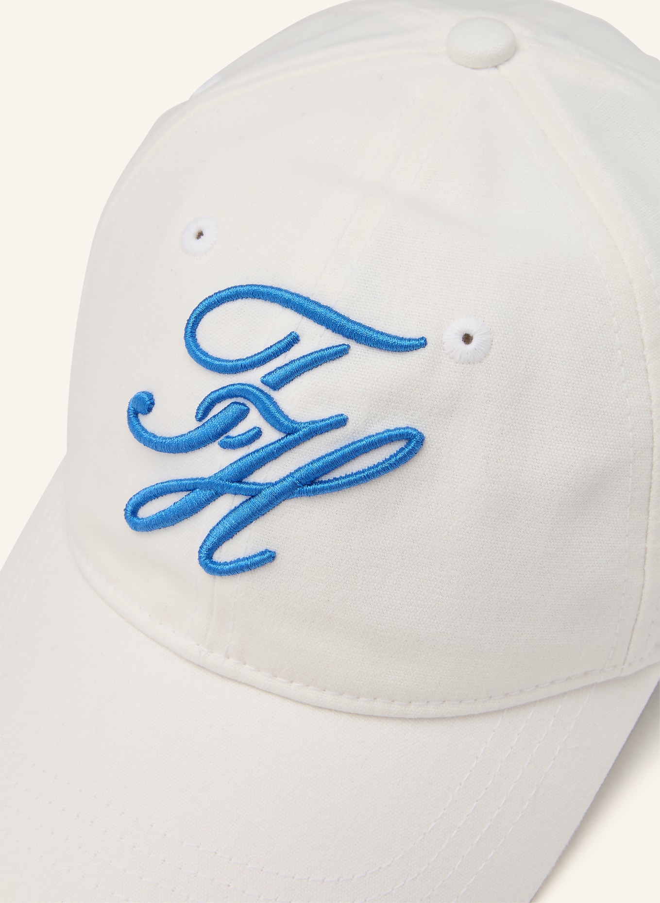 TOMMY HILFIGER Cap: WEISS / BLAU