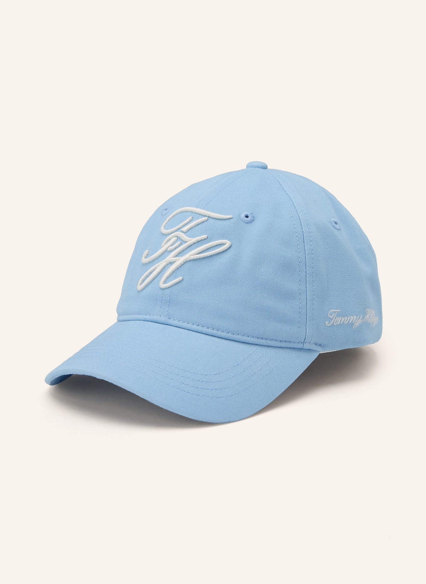 TOMMY HILFIGER Cap: HELLBLAU / WEISS