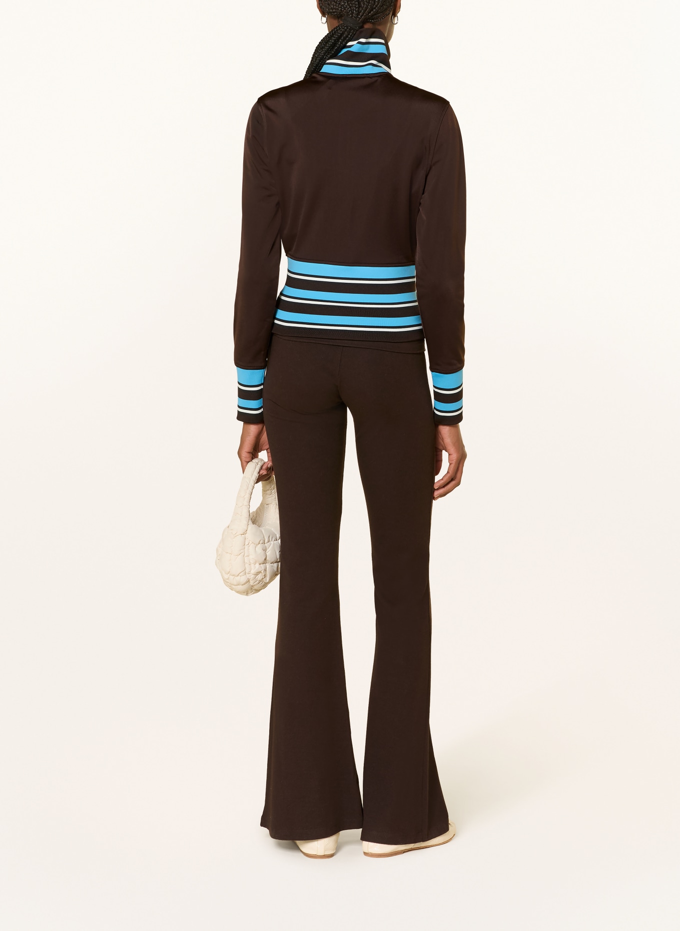 adidas Originals Sweatjacke VINTAGE TT: DUNKELBRAUN / BLAU / WEISS