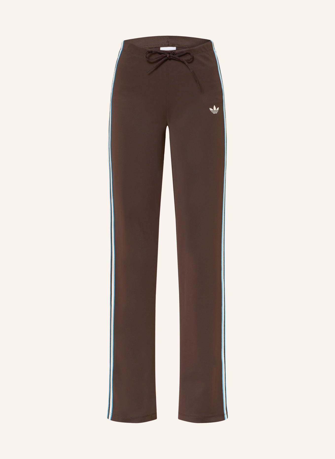 adidas Originals Hose mit Galonstreifen: DUNKELBRAUN / NEONBLAU / WEISS