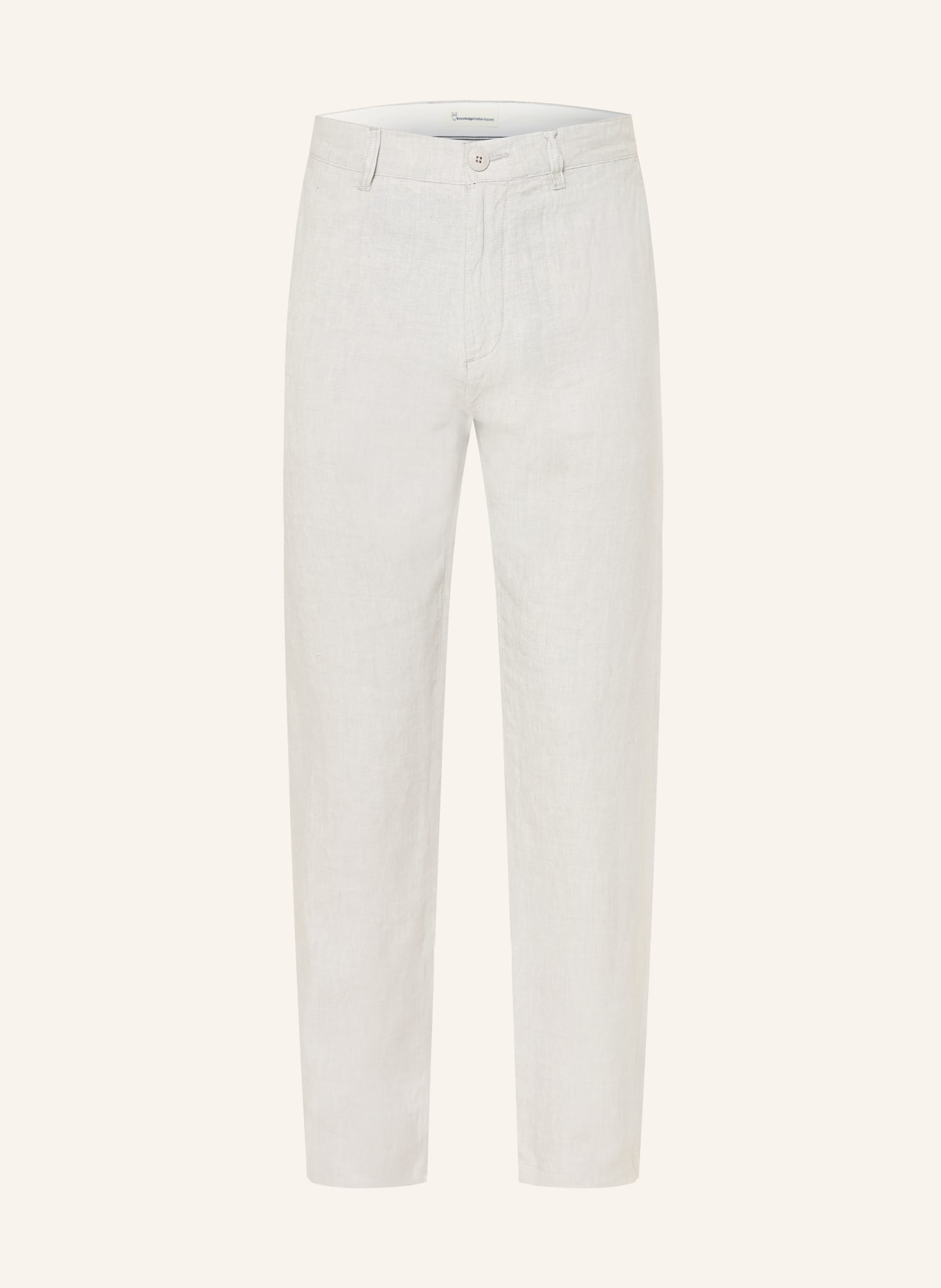 KnowledgeCotton Apparel CHUCK Linen Chinos: LIGHT GRAY