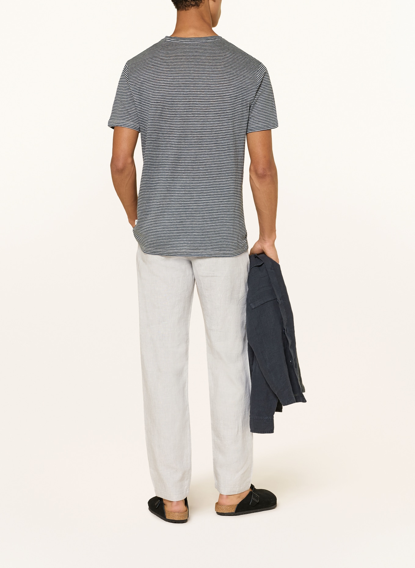 KnowledgeCotton Apparel CHUCK Linen Chinos: LIGHT GRAY