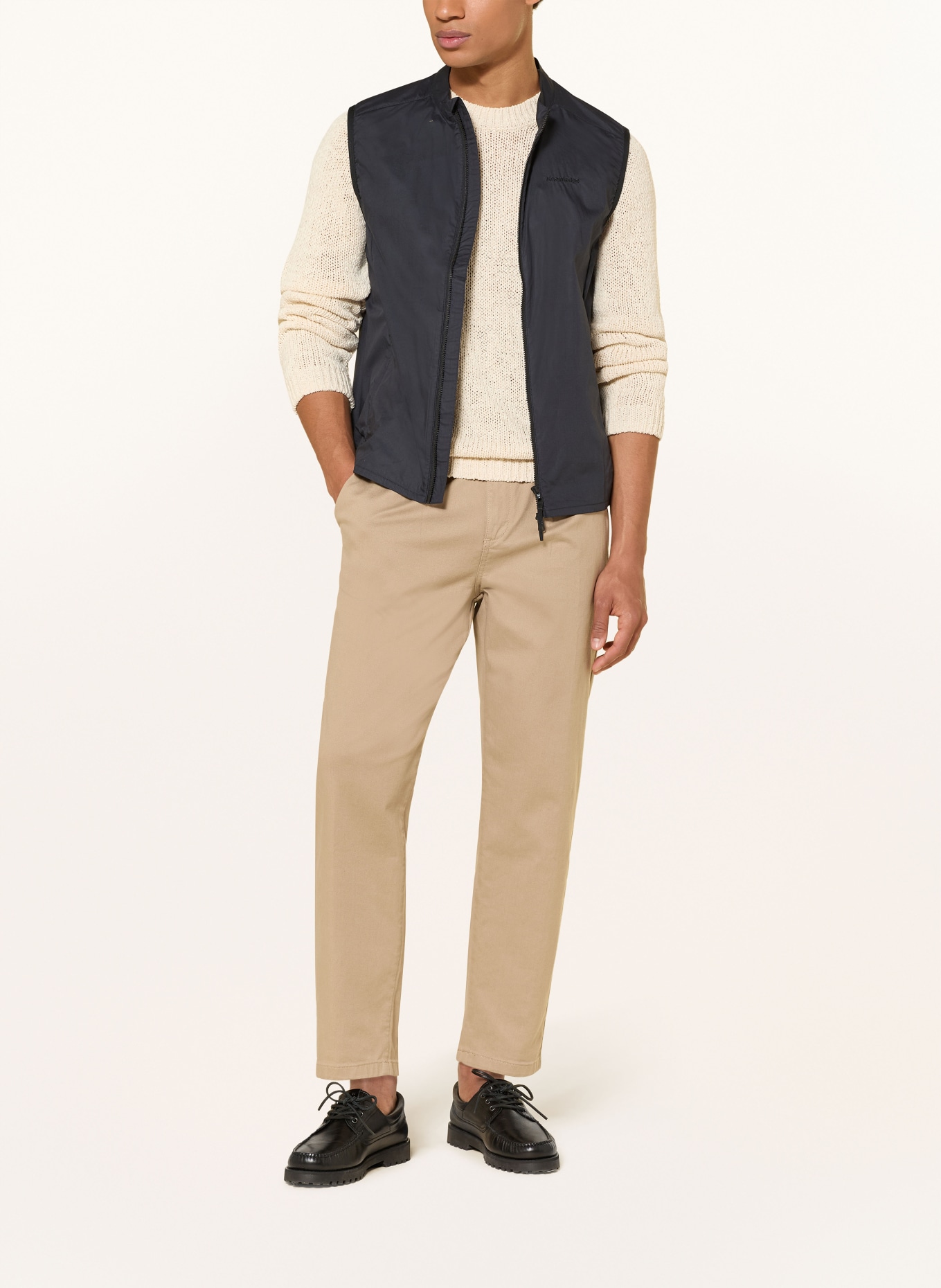 KnowledgeCotton Apparel VENT RIPSTOP 90 Performance Vest: BLACK