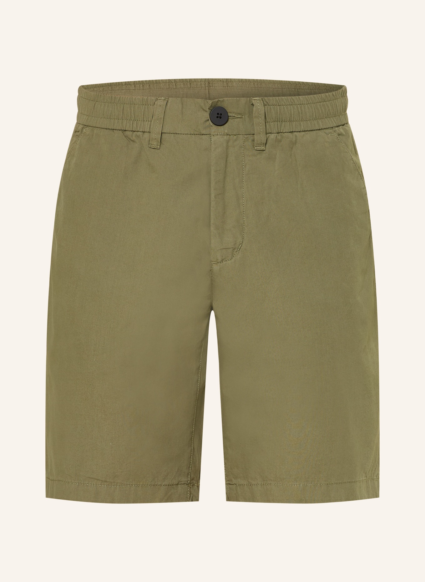 KnowledgeCotton Apparel FIG Loose Fit Shorts: OLIVE