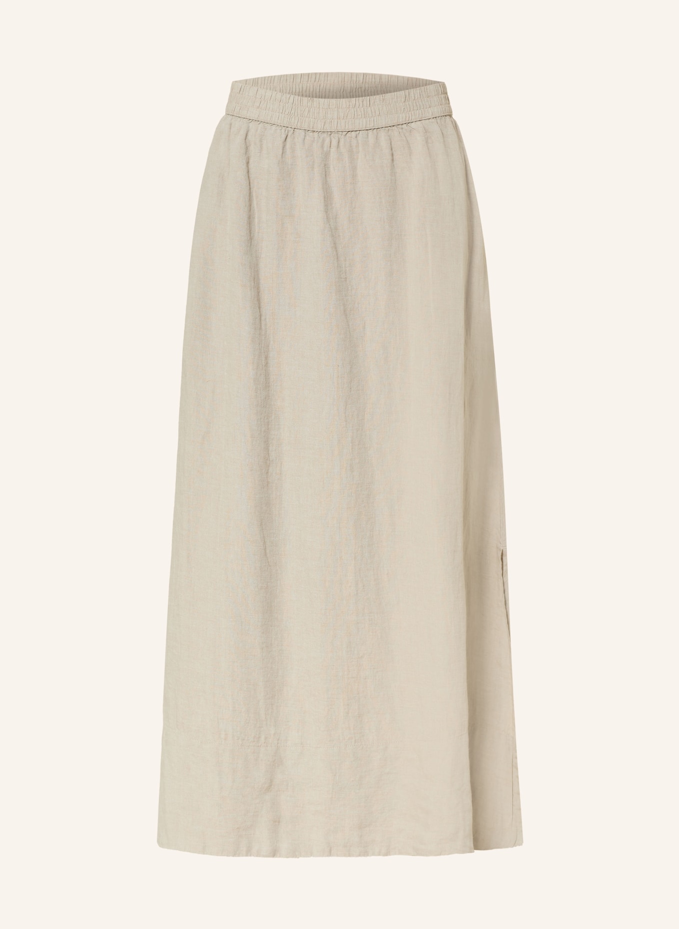 KnowledgeCotton Apparel Linnen rok: BEIGE