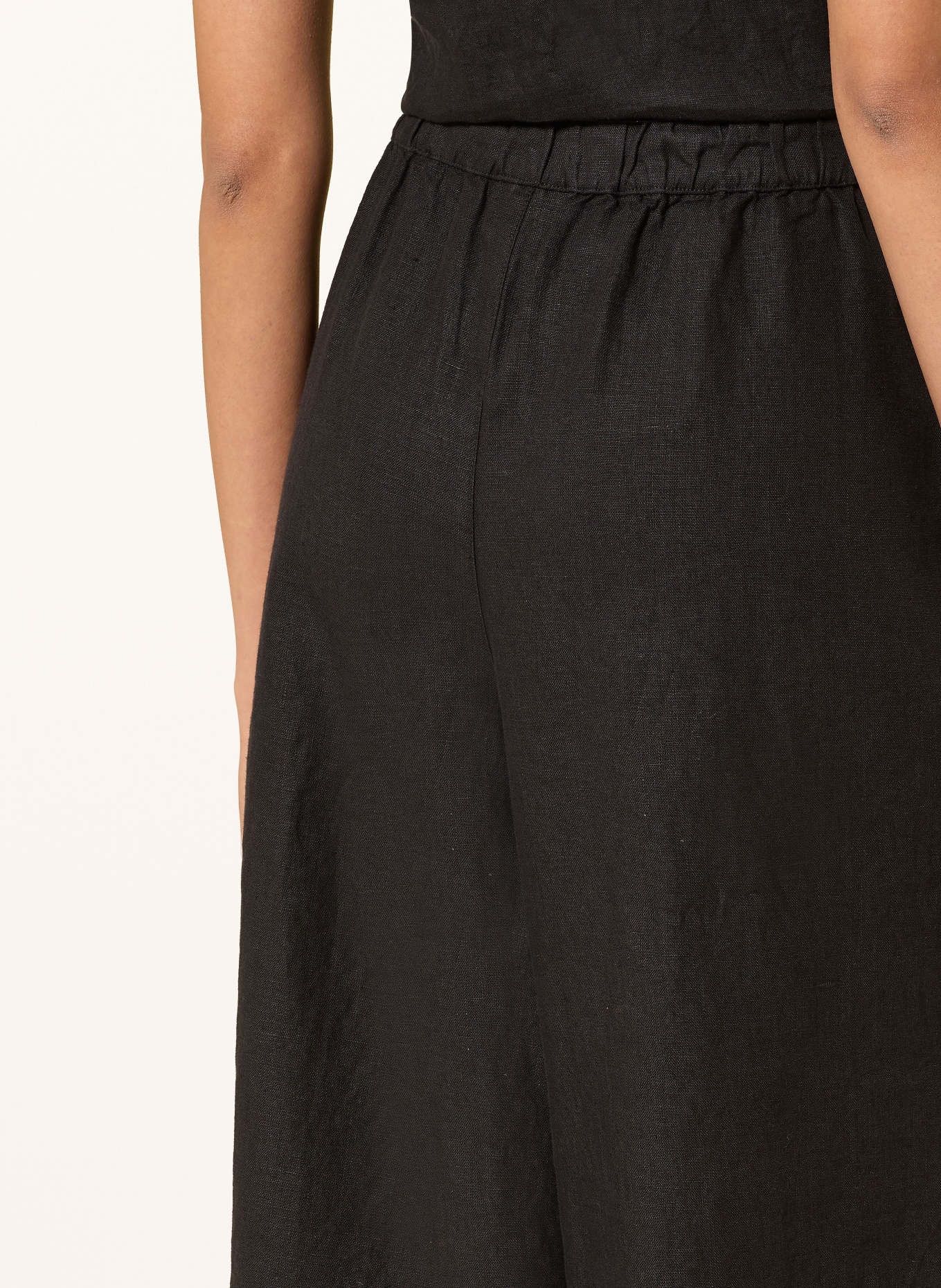 KnowledgeCotton Apparel Leinen-Culotte EVE: SCHWARZ