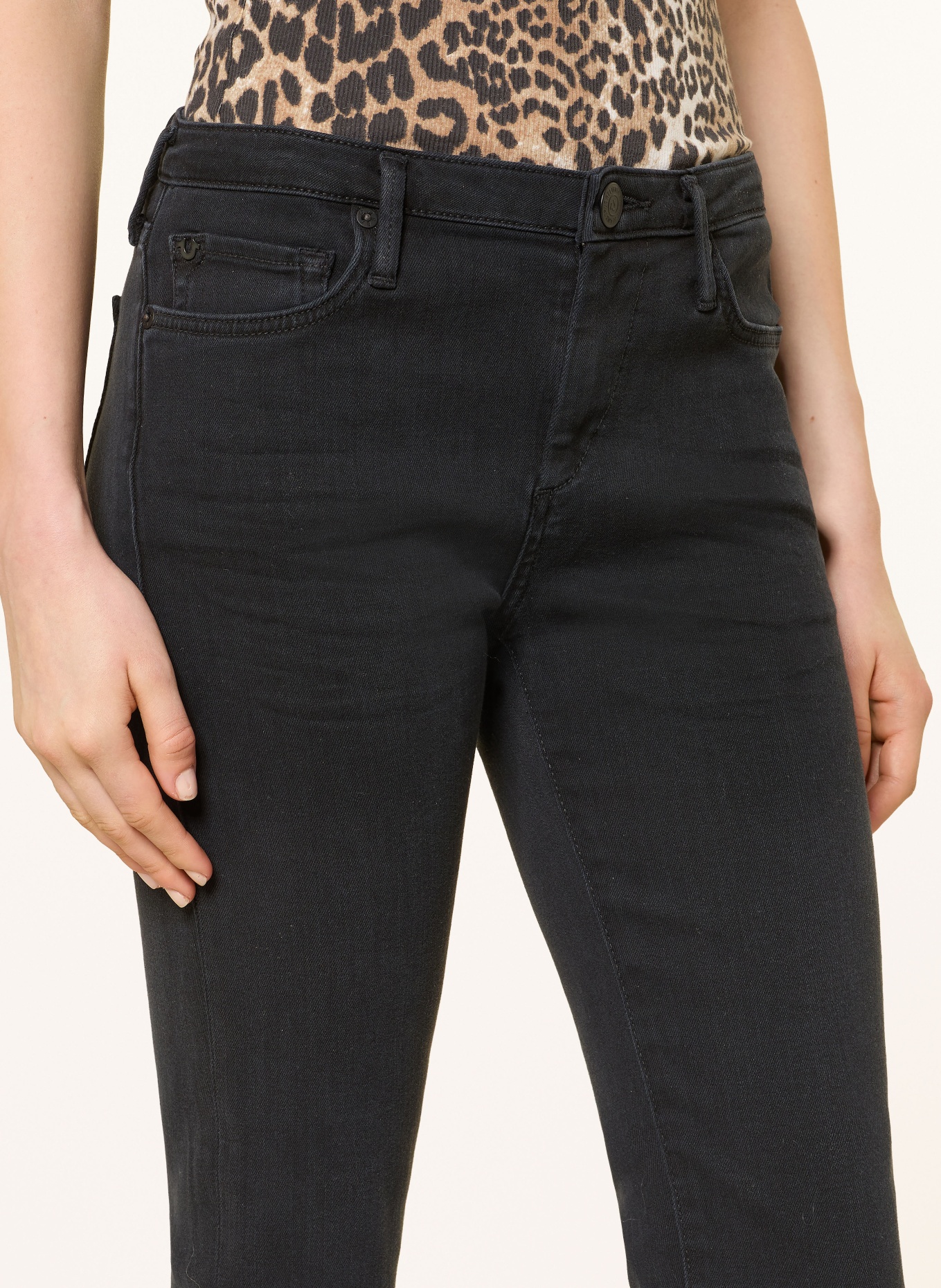 TRUE RELIGION Bootcut Jeans HALLE: 1001 BLACK