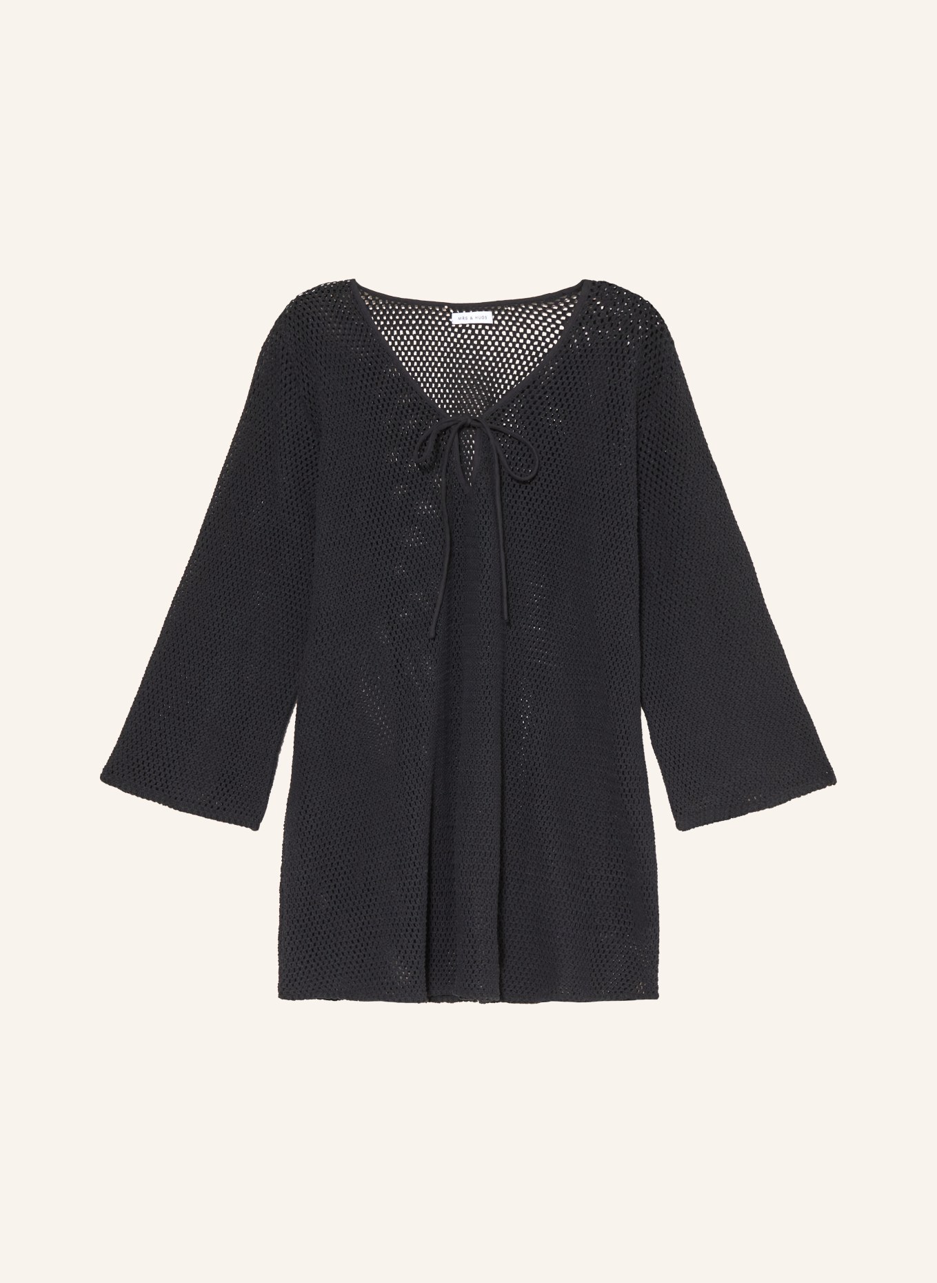 MRS & HUGS crochet tunic: BLACK