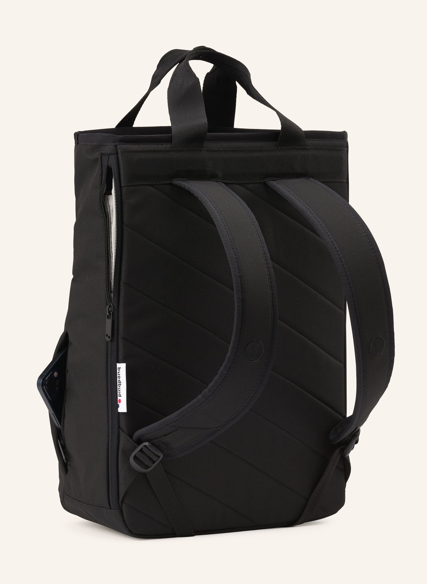 pinqponq Rucksack KOMO mit Laptop-Fach: SCHWARZ