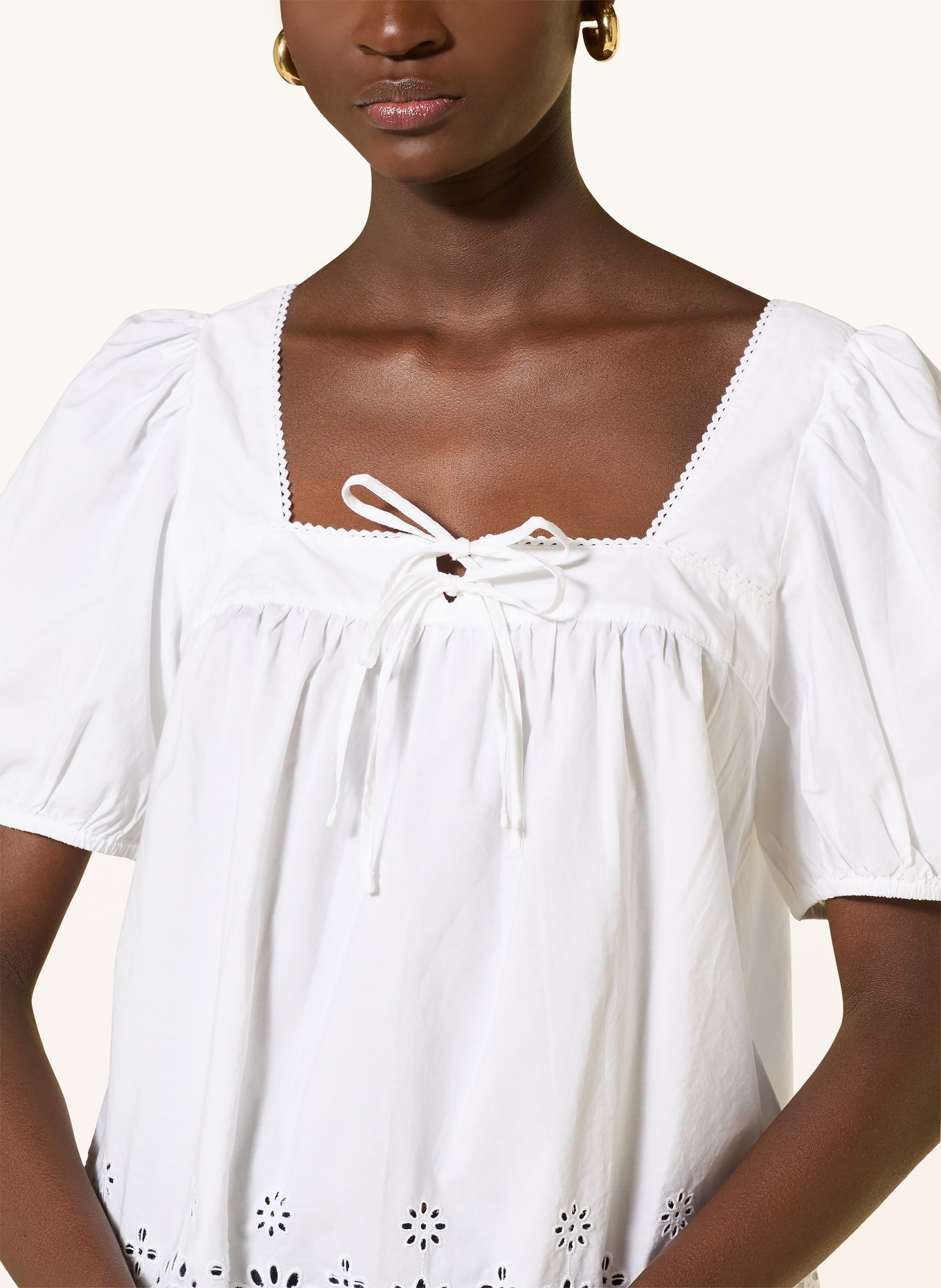 Levi's® Chemisier à dentelle ajourée: BLANC