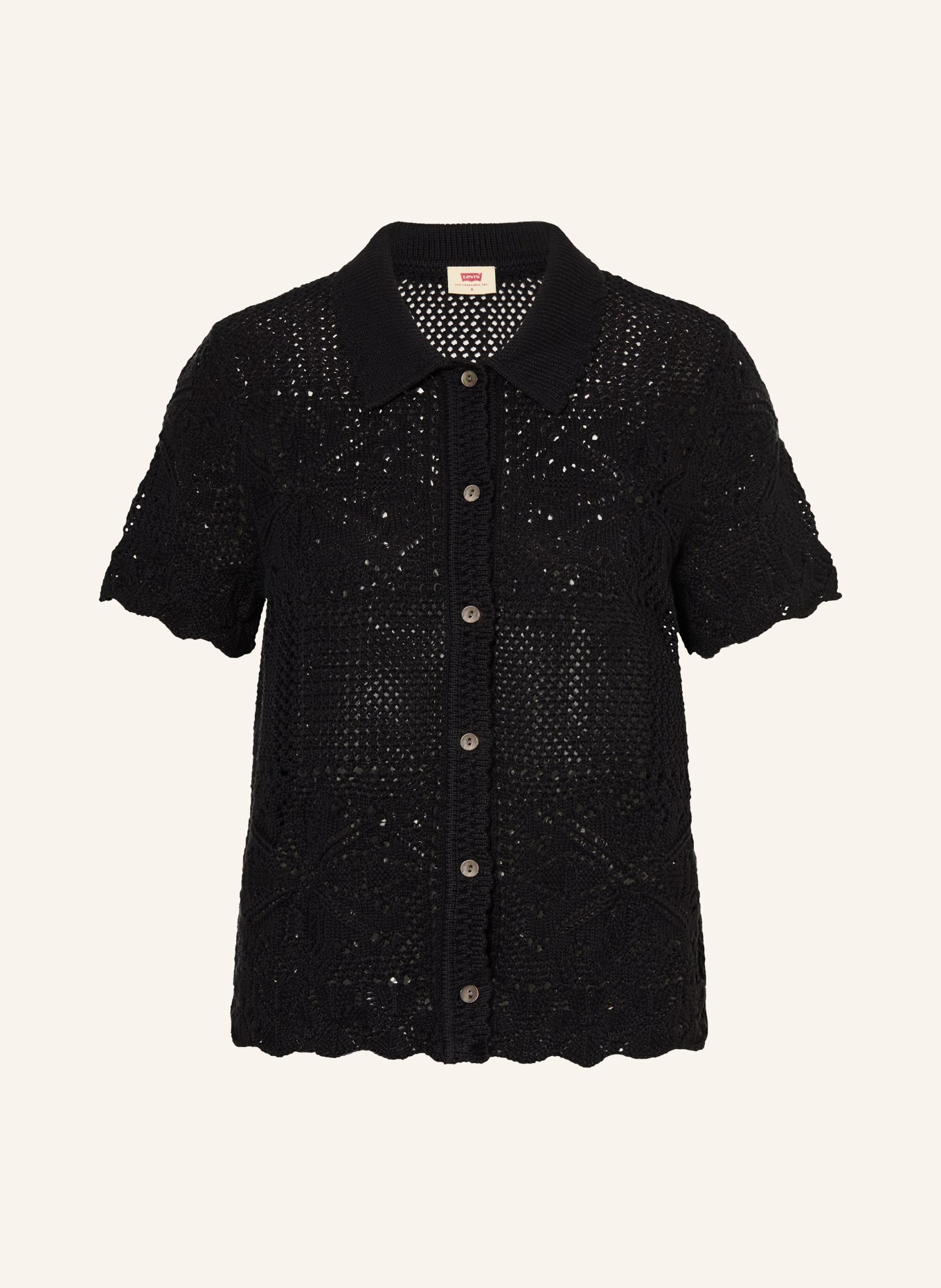 Levi's® SUSANNA knit blouse: BLACK