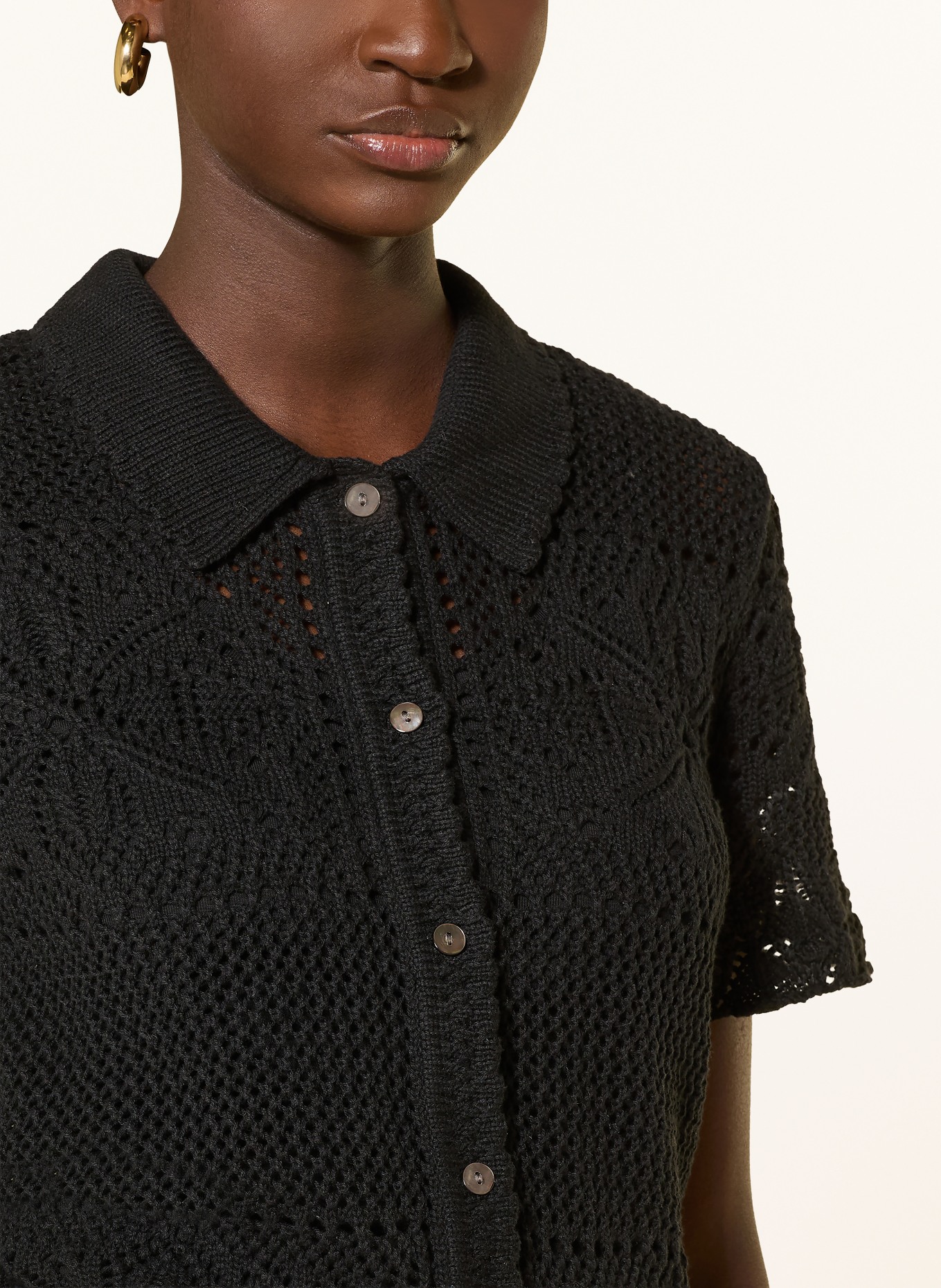 Levi's® SUSANNA knit blouse: BLACK