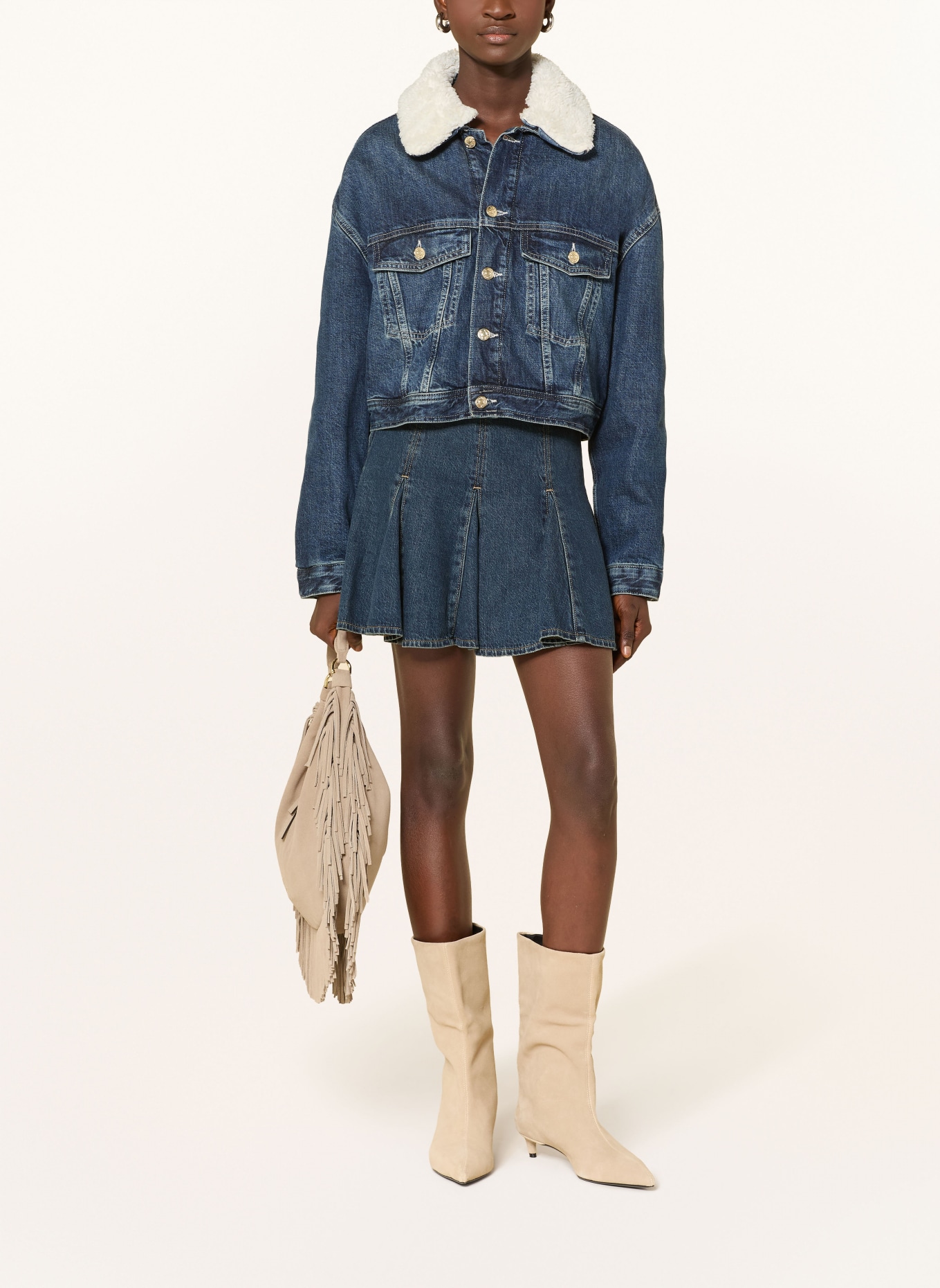 Levi's® jupe en jean: BLEU FONCÉ