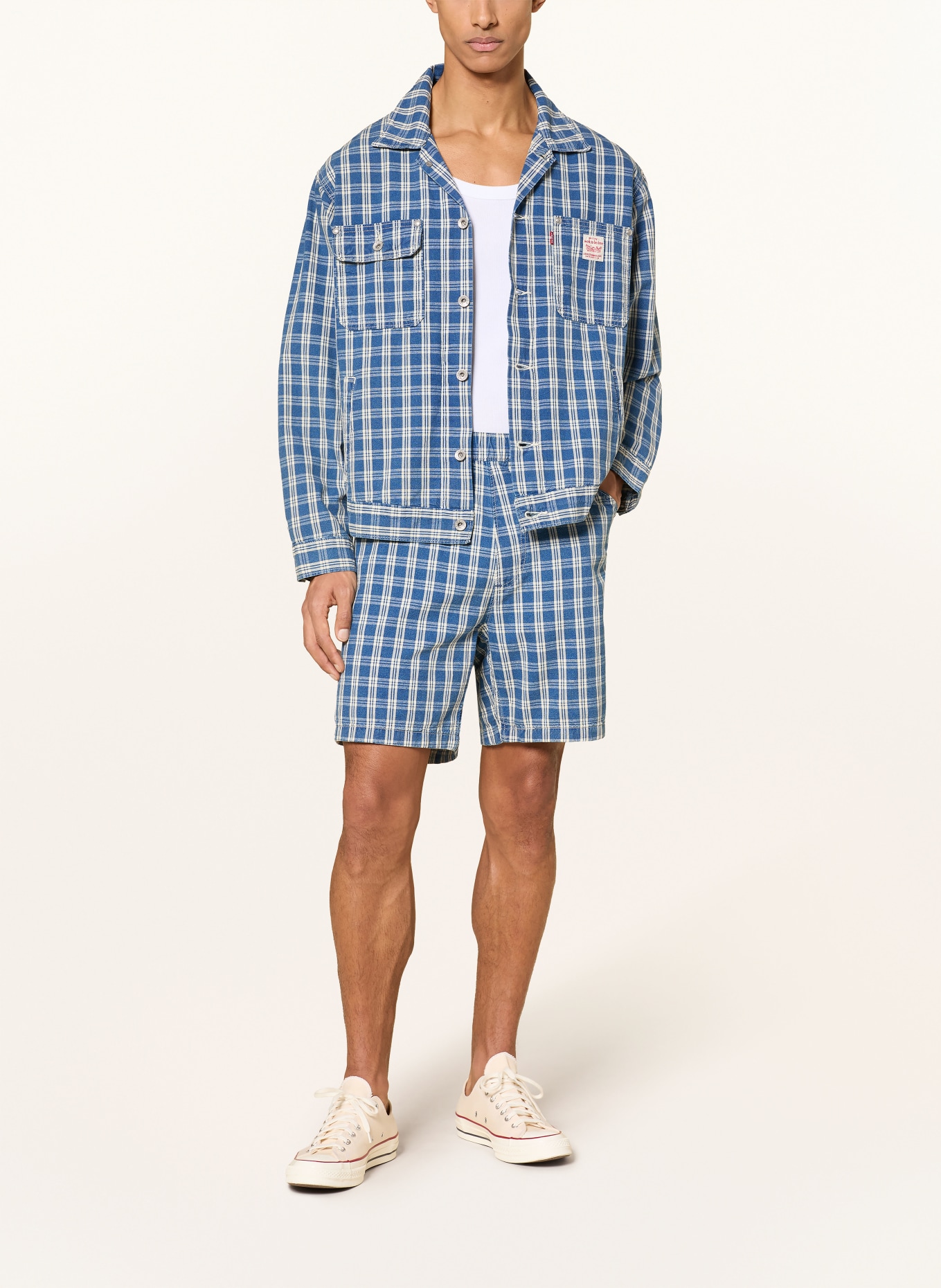 Levi's® SUNRISE TRUCKER overjacket: BLUE / ECRU