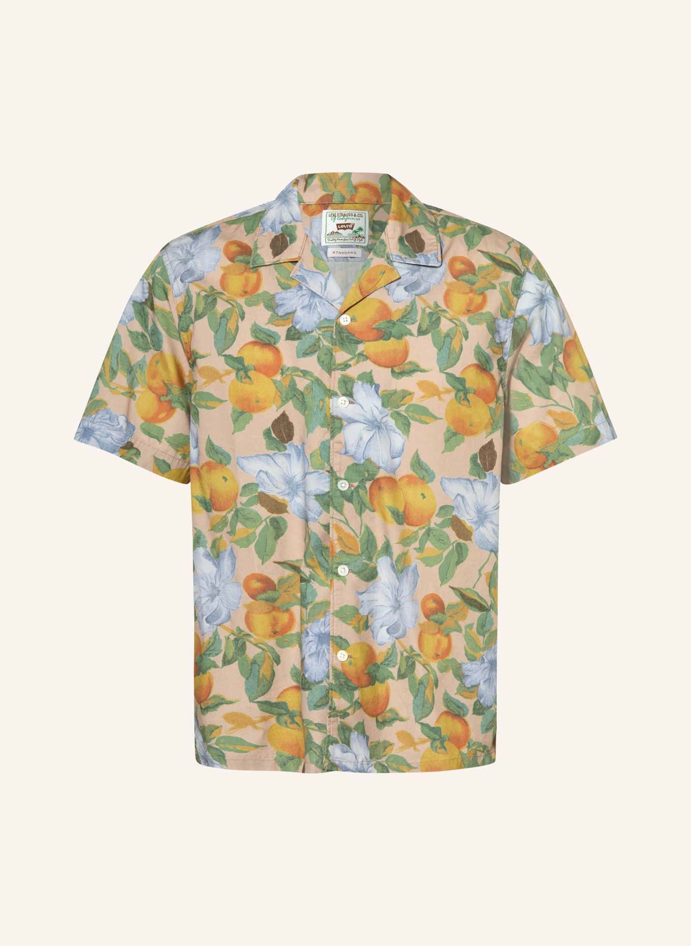 Levi's® Resorthemd Standard Fit: BEIGE / GRÜN / HELLBLAU