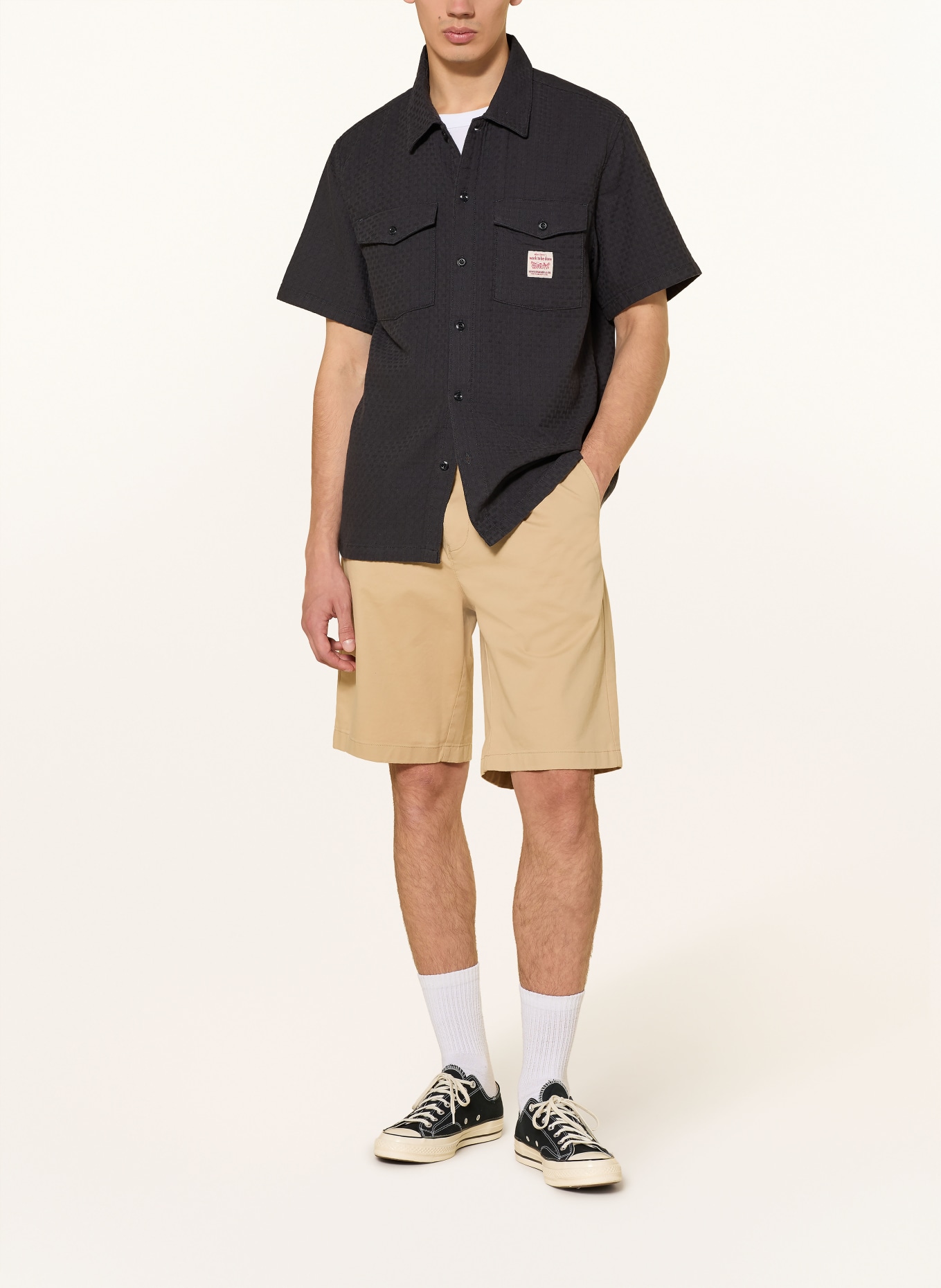 Levi's® Short-sleeved shirt, relaxed fit: BLACK