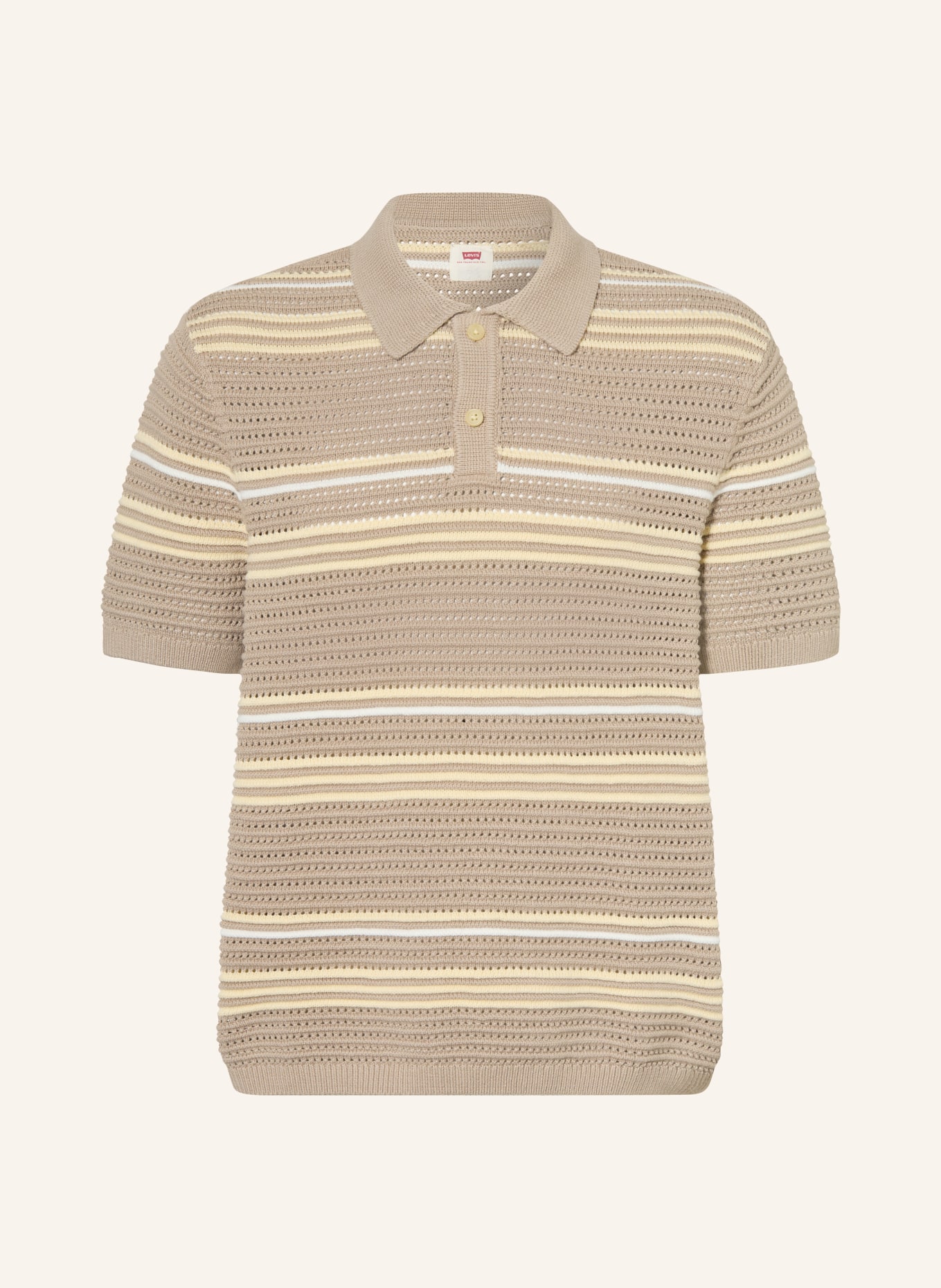 Levi's® Strick-Poloshirt LAGUNA: TAUPE / HELLGELB / WEISS