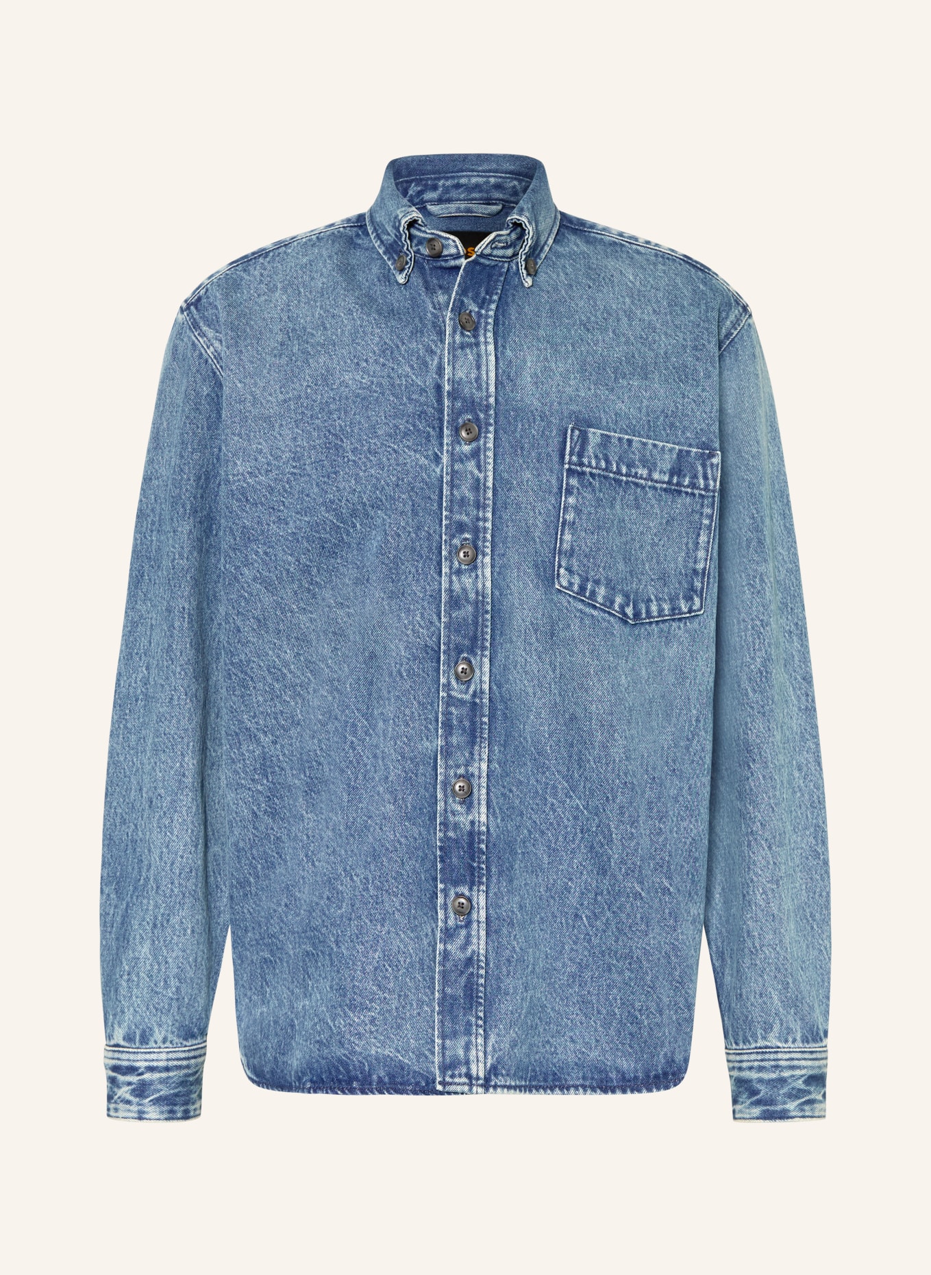 BOSS Jeanshemd Comfort Fit: BLAUW