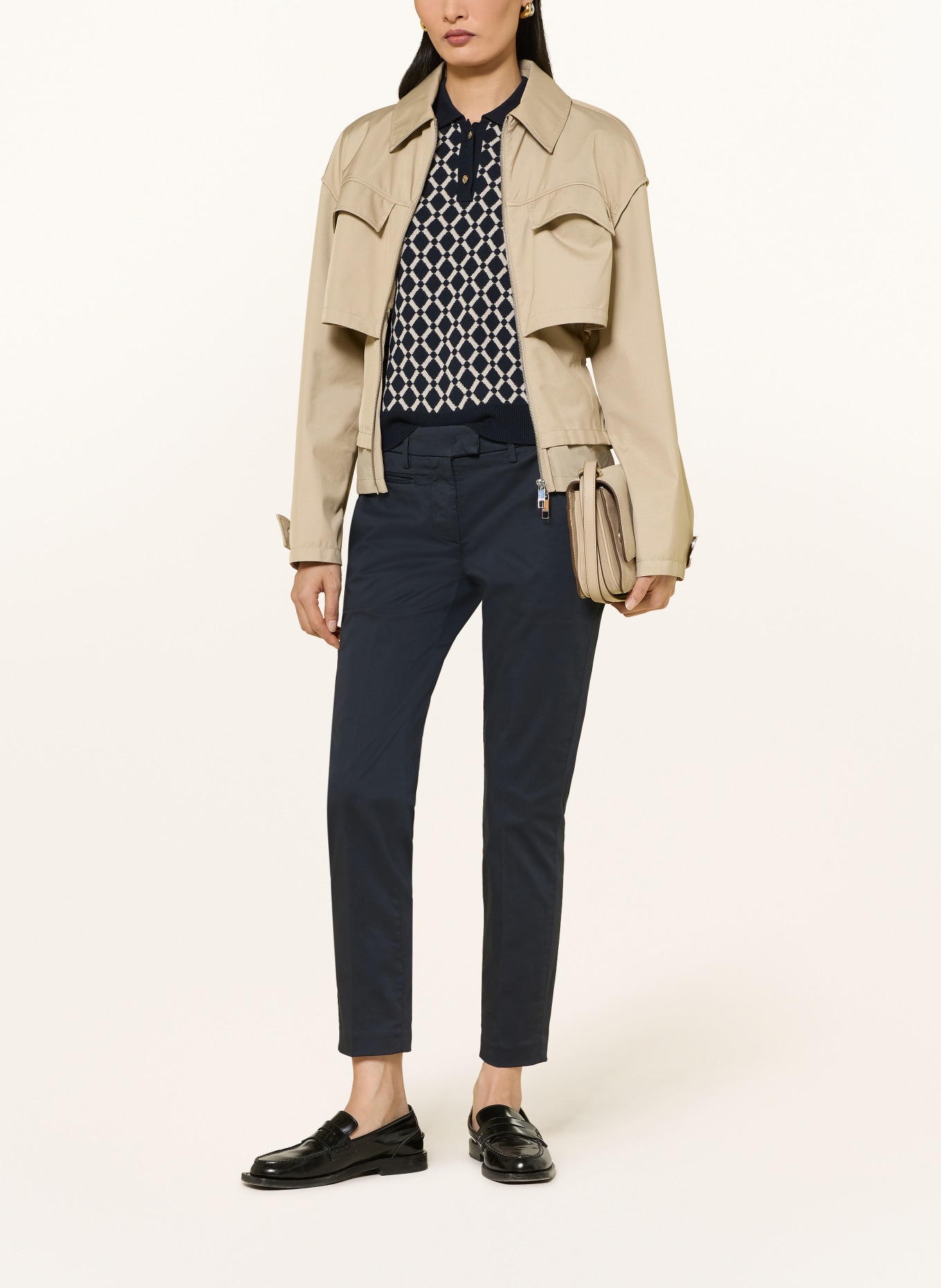 Dondup Spodnie 7/8: GRANATOWY