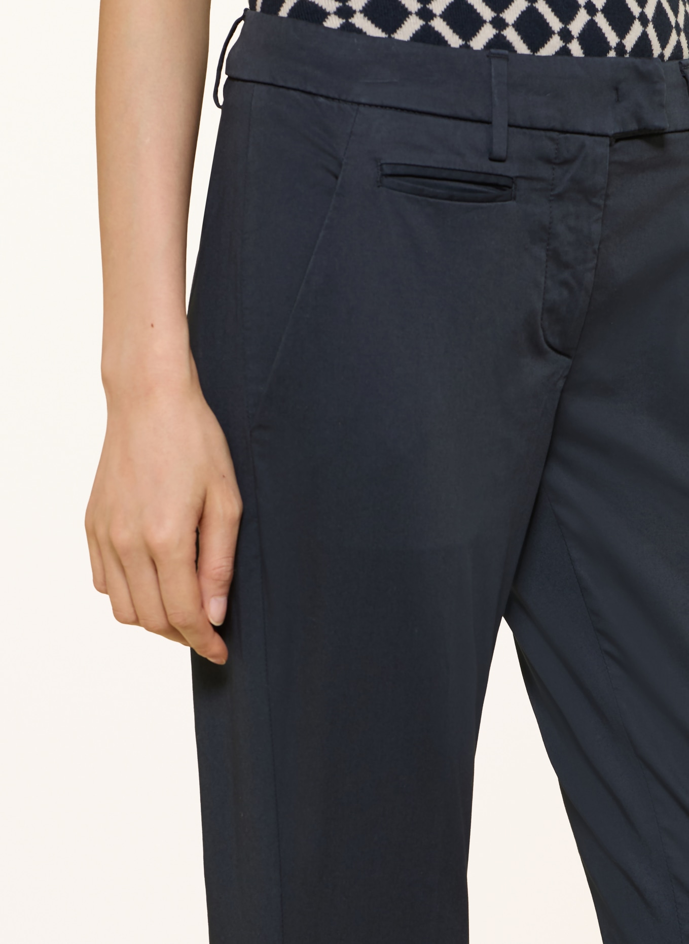 Dondup Spodnie 7/8: GRANATOWY