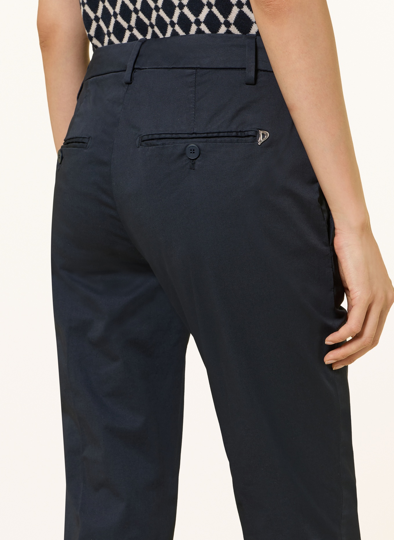 Dondup Spodnie 7/8: GRANATOWY