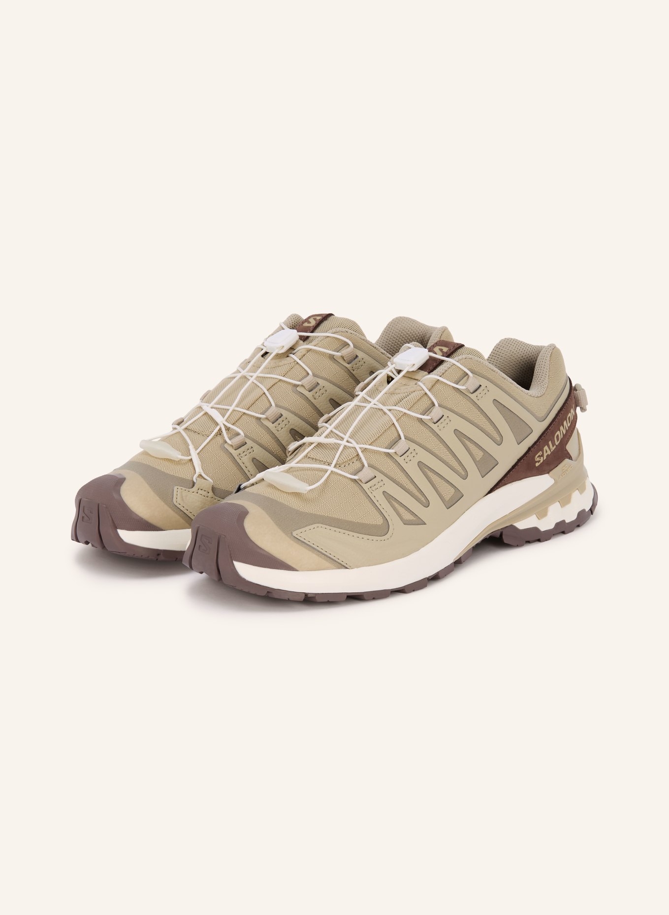 SALOMON Wanderschuhe XA PRO 3D V9 LIFELONG: BEIGE / BRAUN / TAUPE