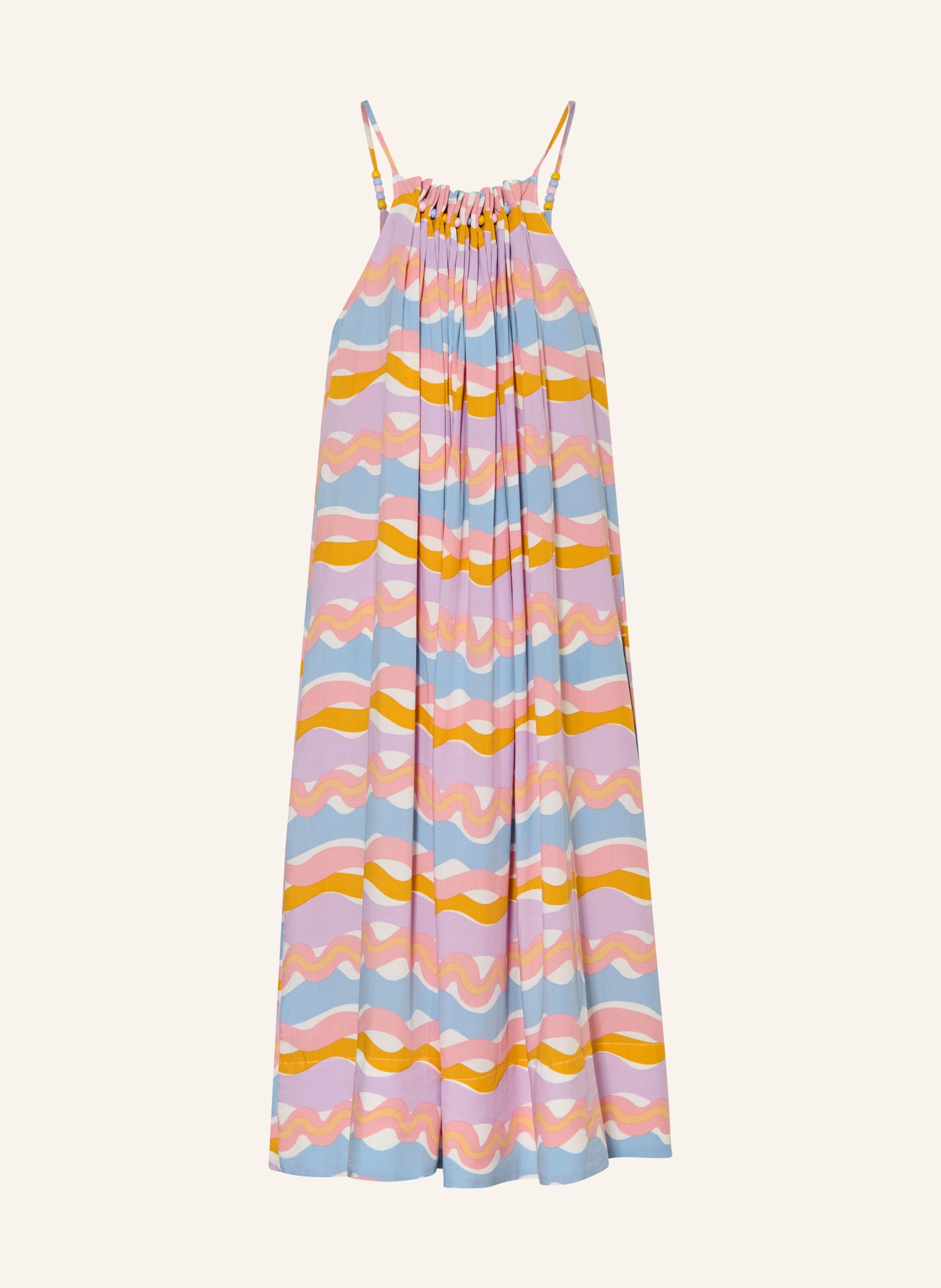 STELLA McCARTNEY KIDS Dress with decorative beads: PINK / ORANGE / LIGHT BLUE