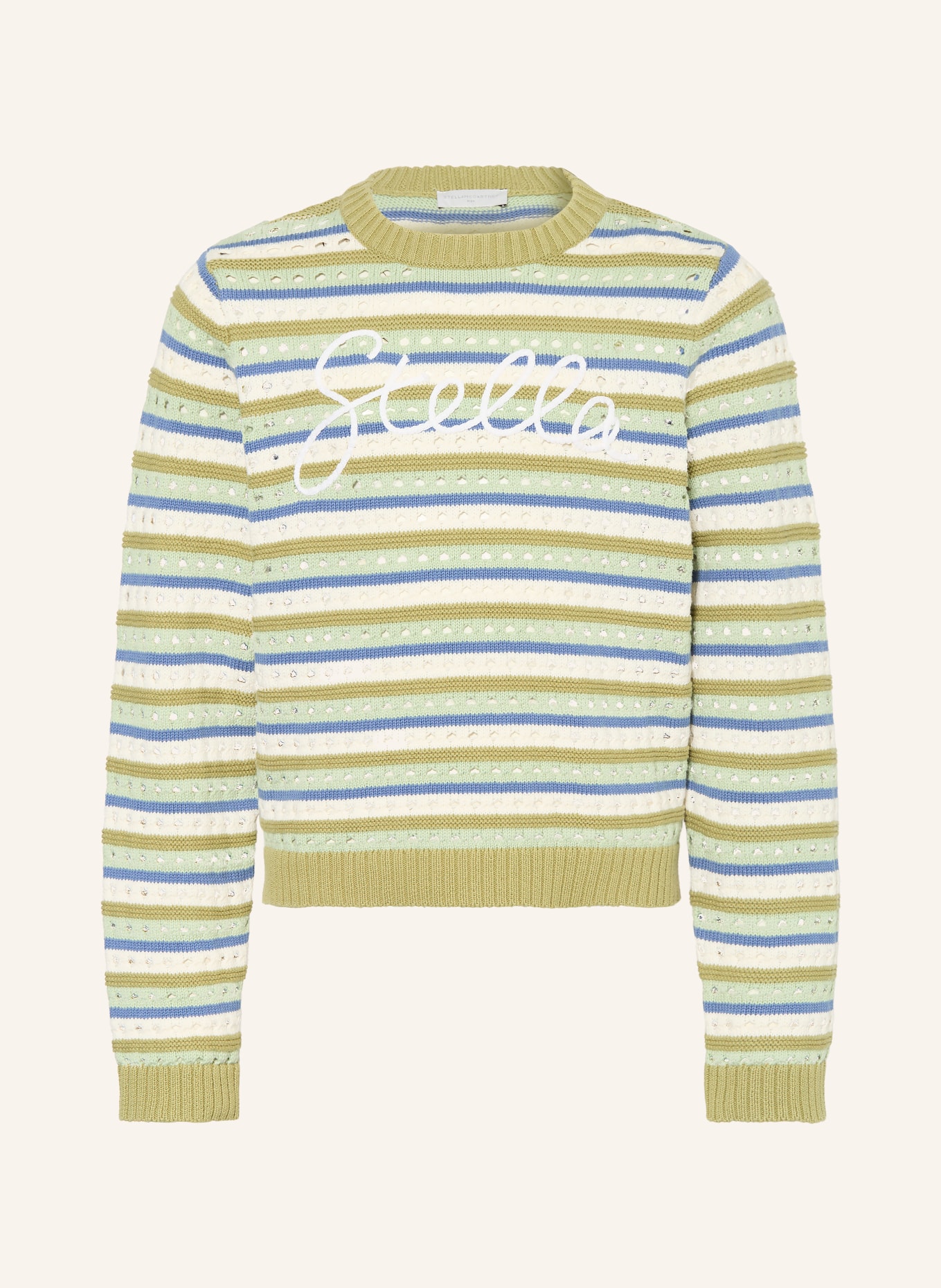 STELLA McCARTNEY KIDS Pullover: GRÜN / BLAU / WEISS