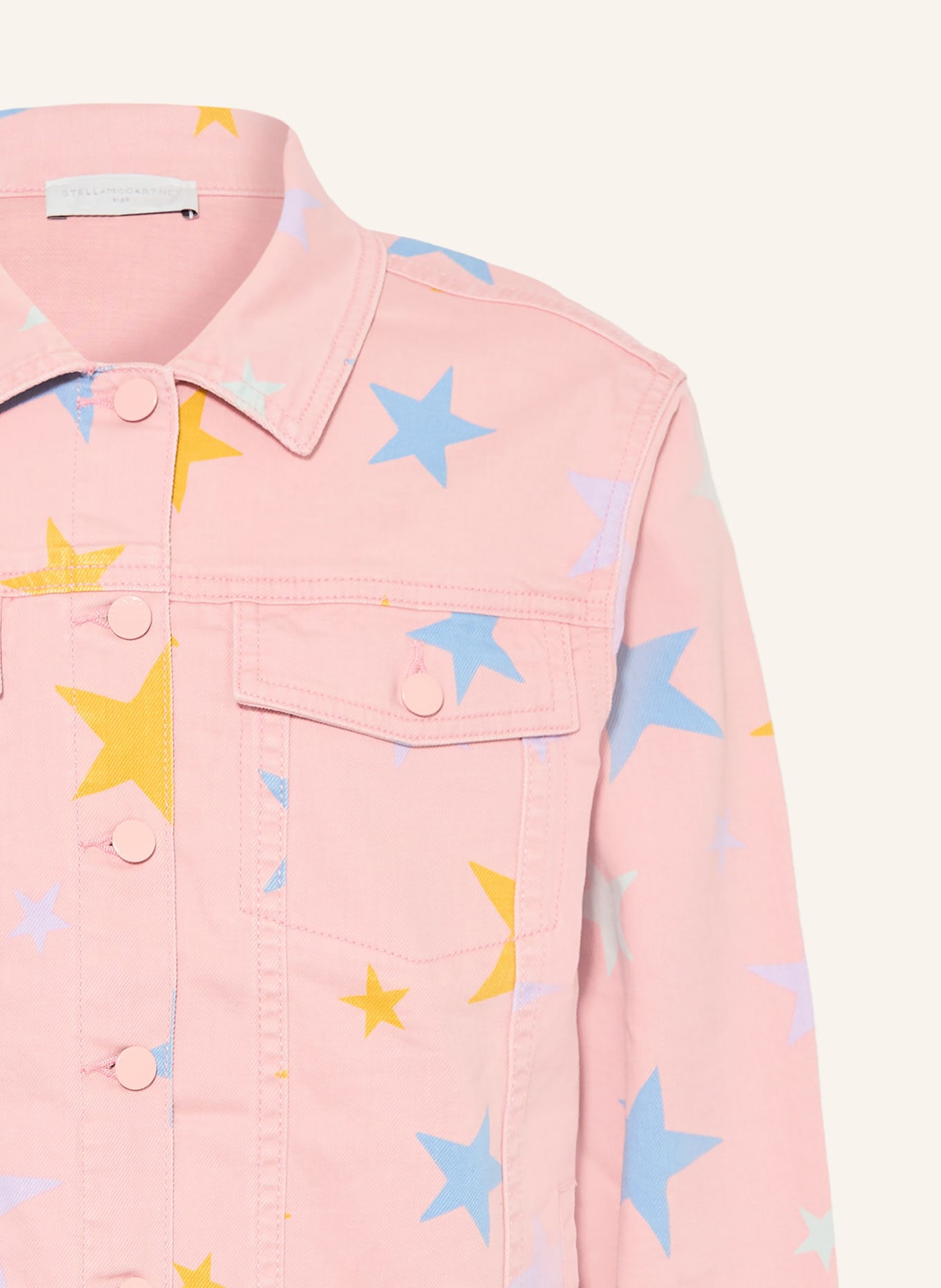 STELLA McCARTNEY KIDS džínová bunda: 507MC ROSA/MULTICOLOR