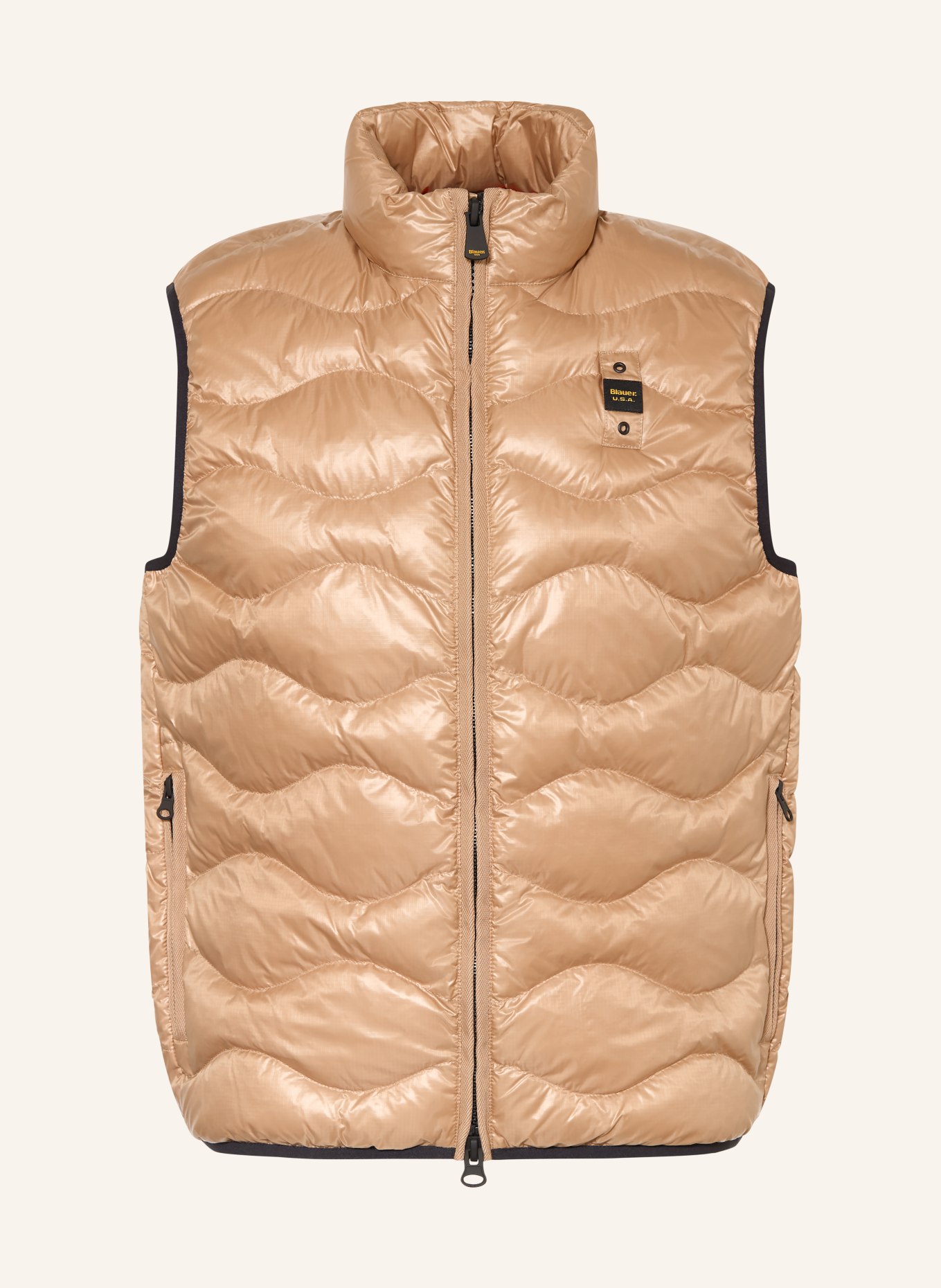 Blauer DANNY quilted vest: BEIGE / BLACK