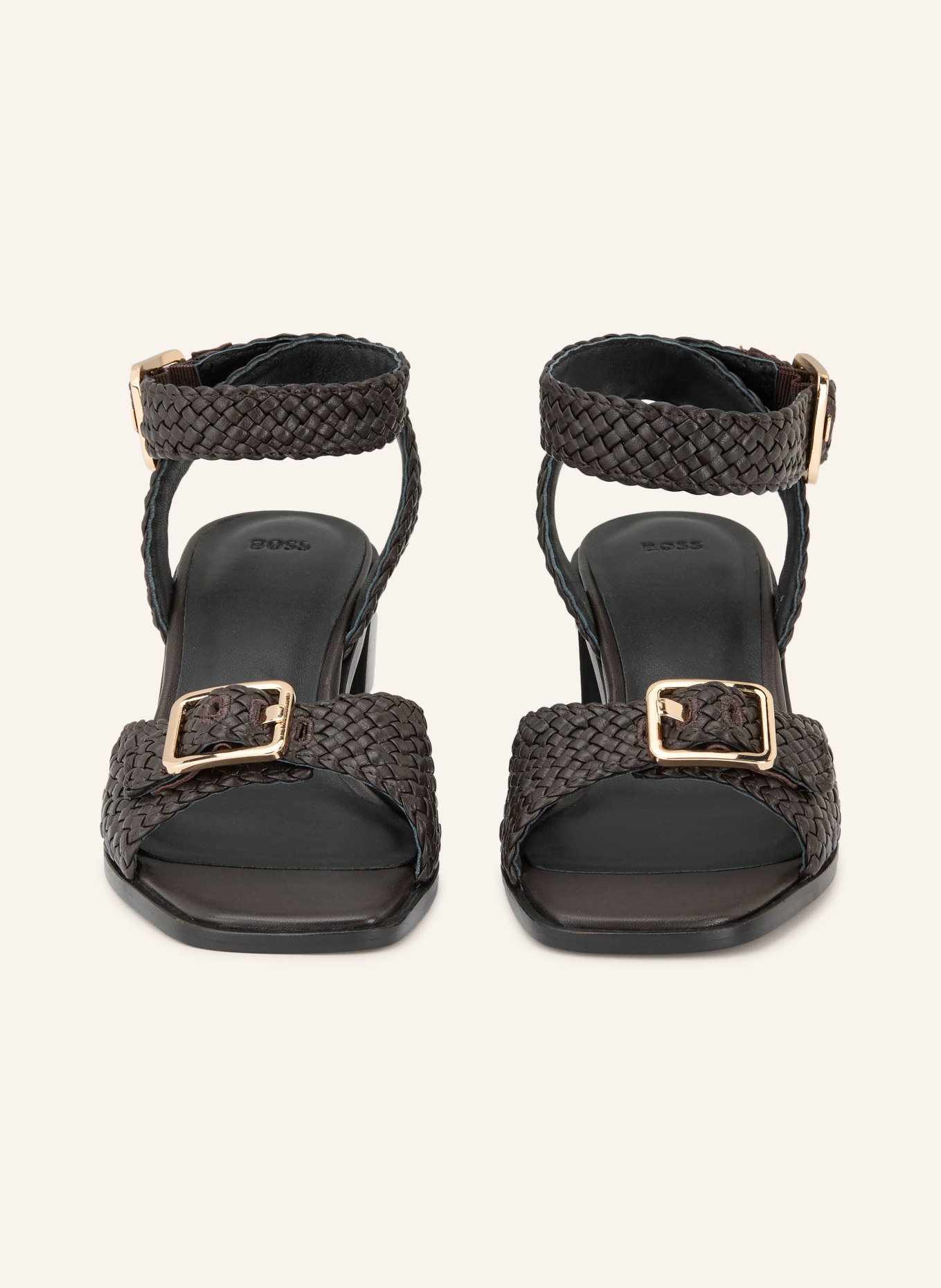 BOSS CHARLIZE Ankle Boots: BLACK / GOLD