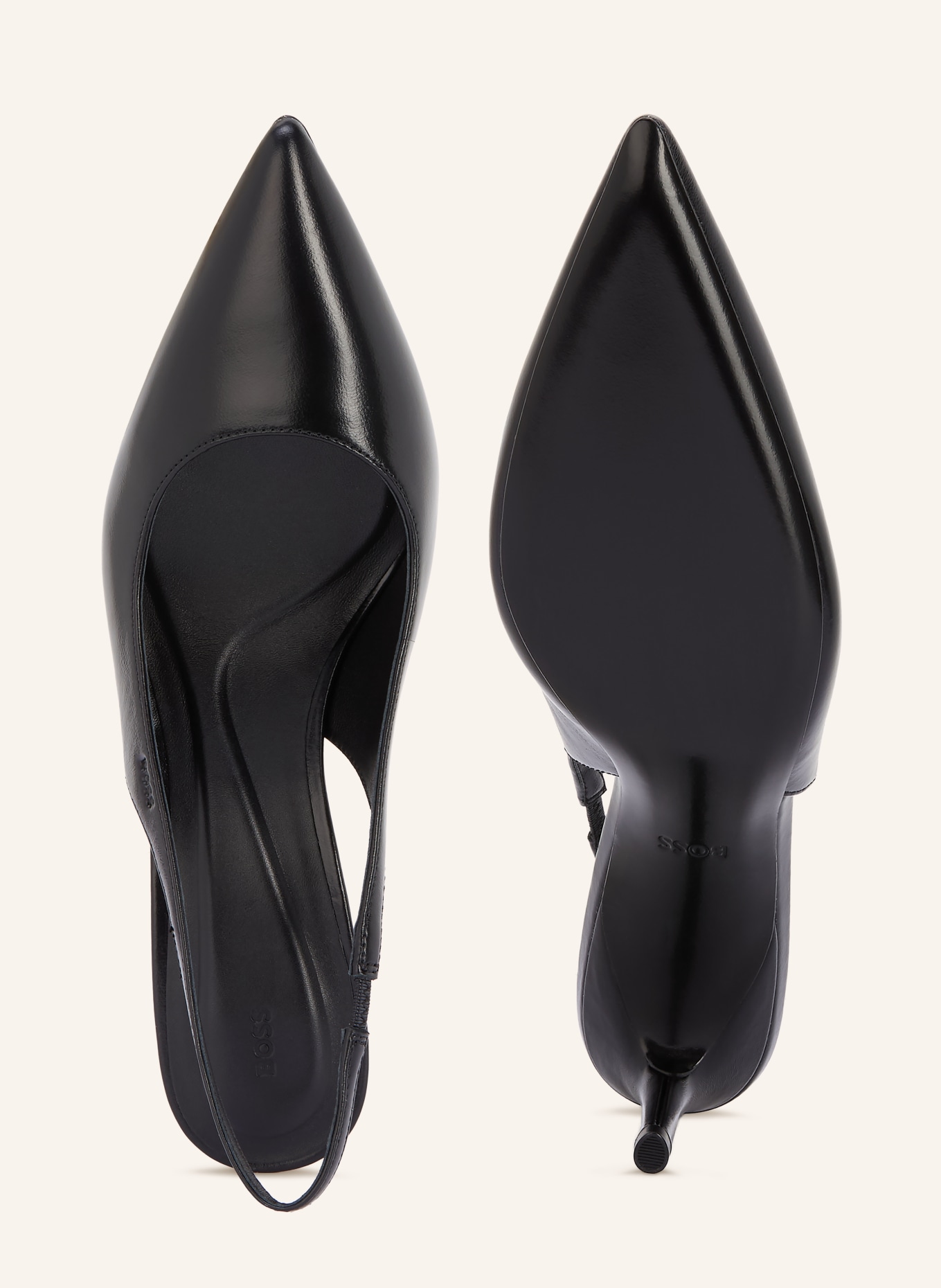 BOSS GRACEY slingback pumps: BLACK