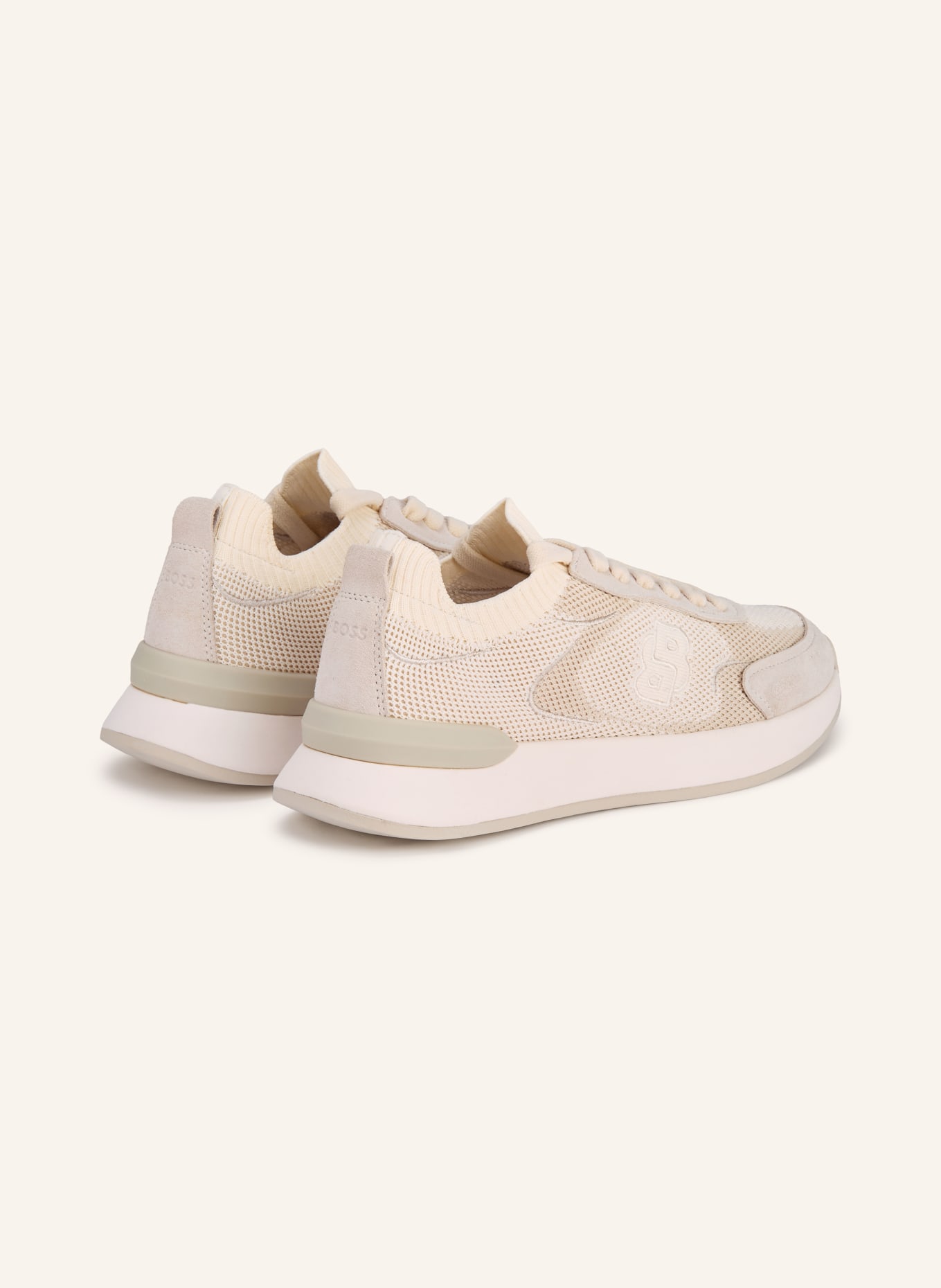 BOSS Sneaker B ICON: CRÈME / BEIGE / LICHTGRIJS