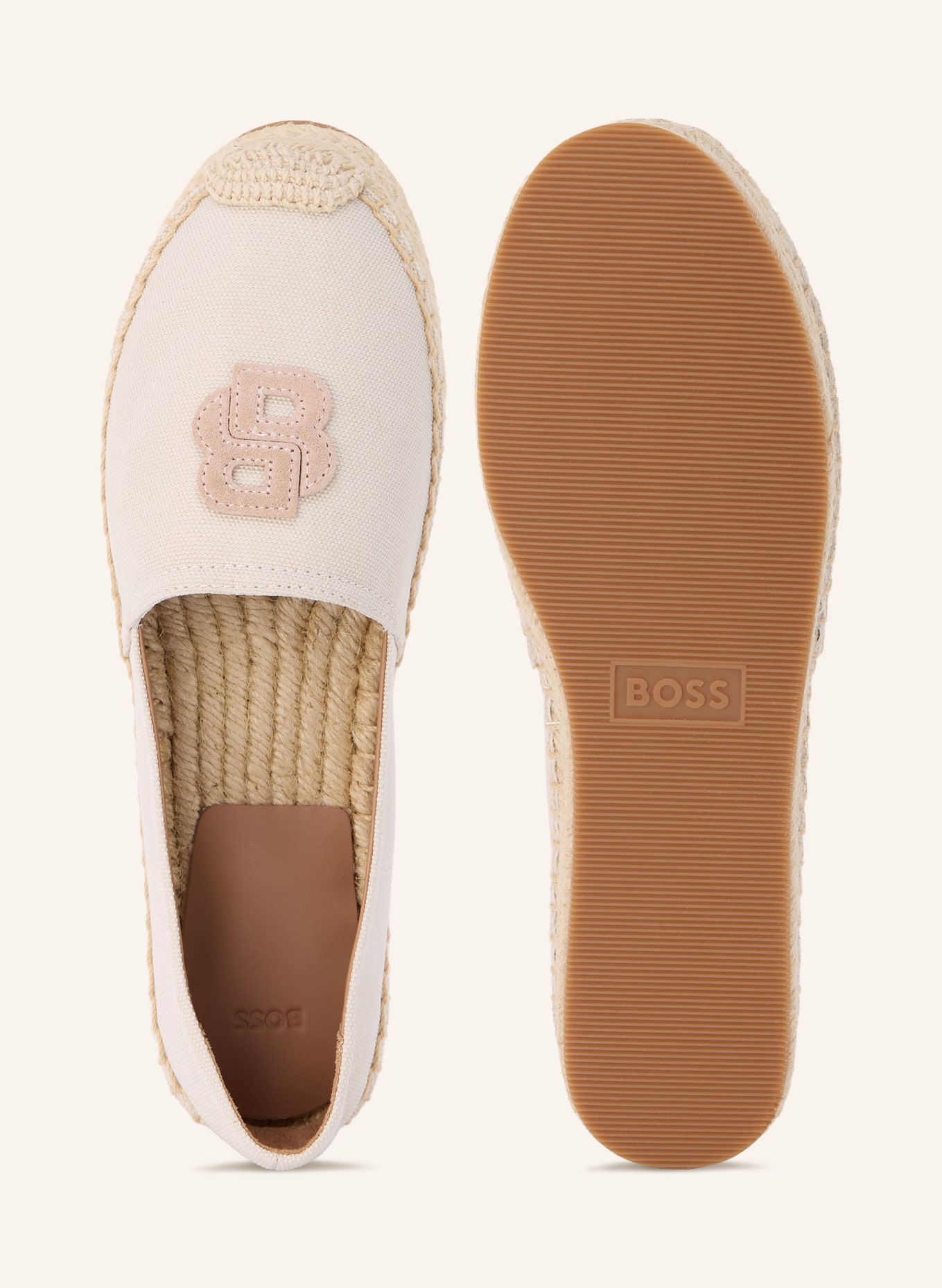 BOSS Espadrilky MADEIRA_SLON_CVBBHF: SVĚTLE HNĚDÁ / BÉŽOVÁ